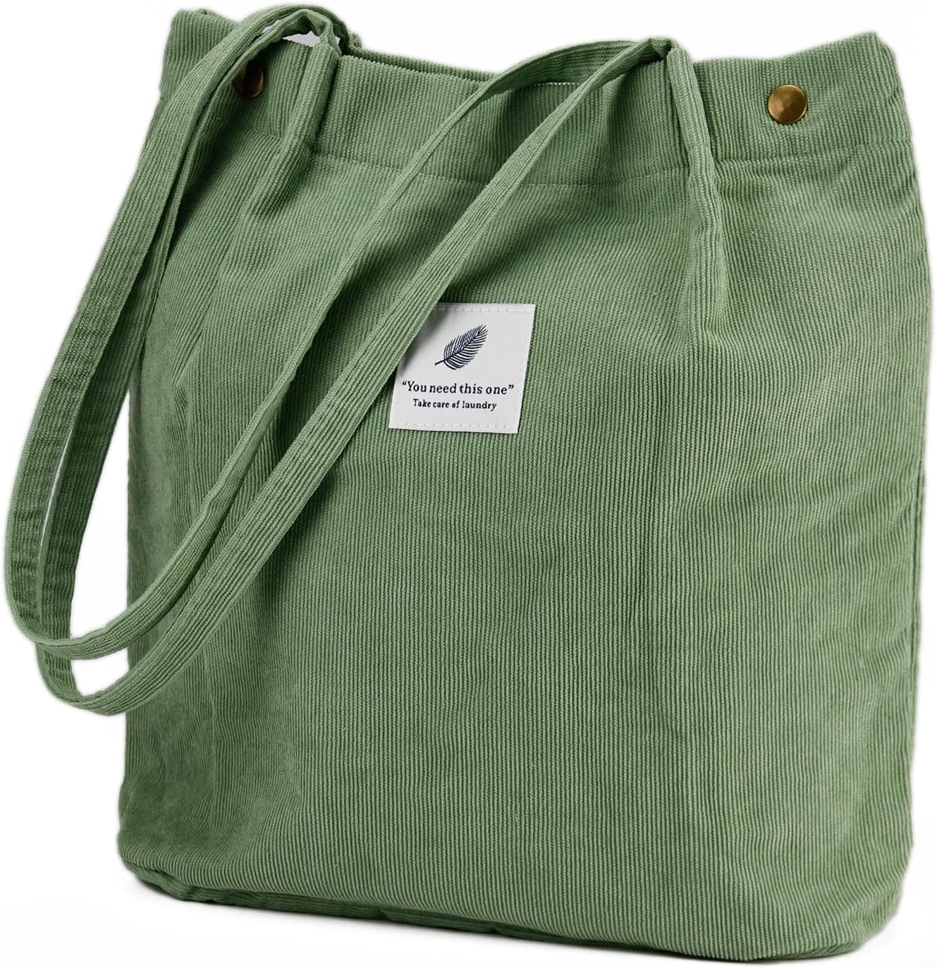 Corduroy Tote Bag Cute Tote Bags for Women Shoulder Bag with Inner Poc