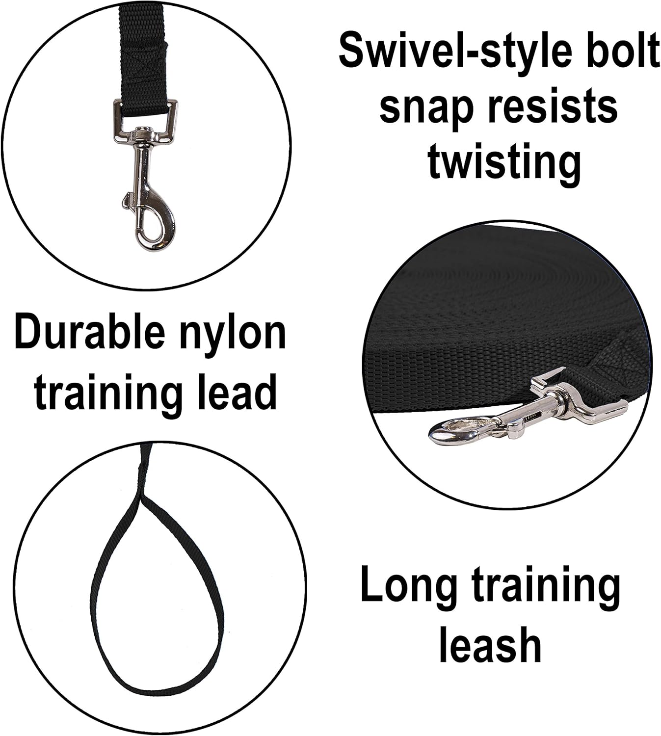 Hi Kiss Dog/Puppy Obedience Recall Training Agility Lead - 15ft 20ft 3