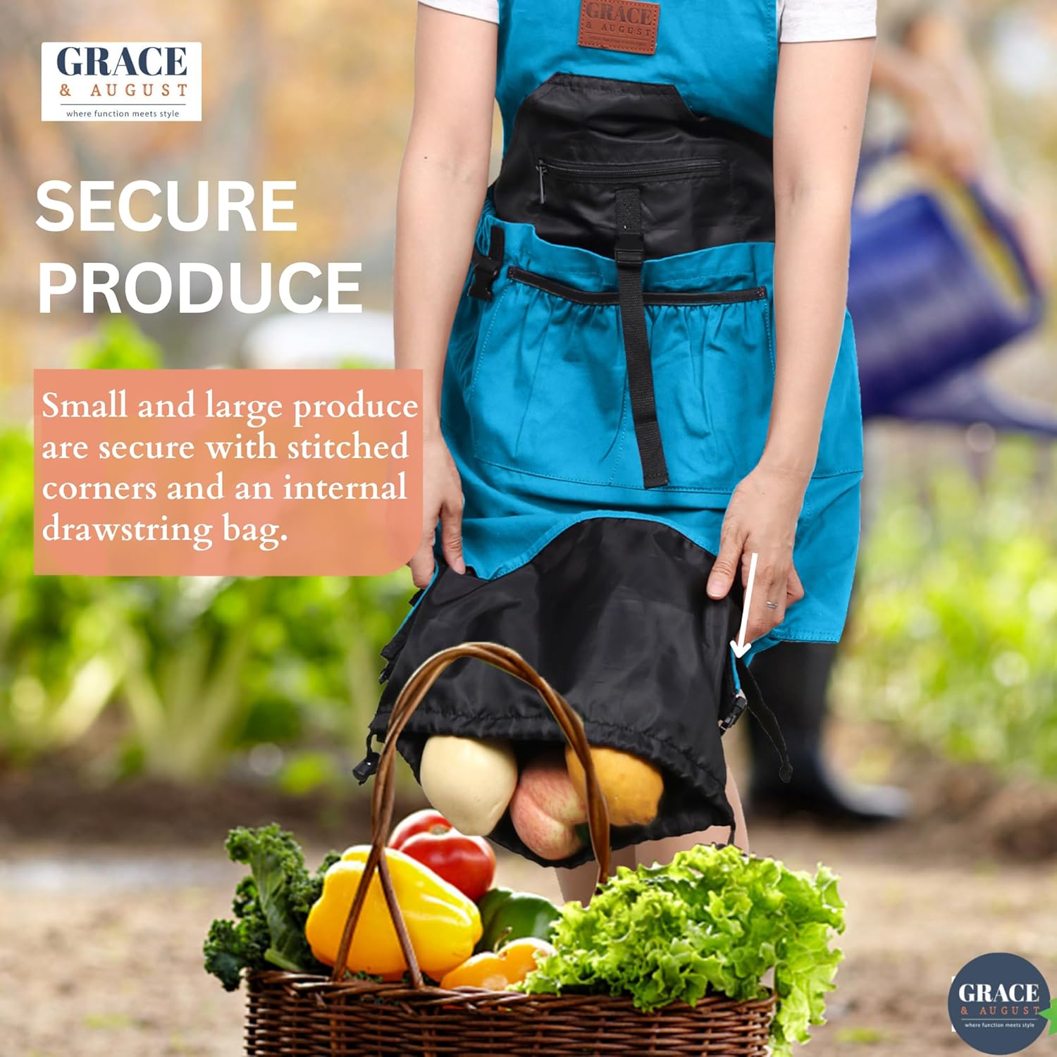 Gardening Apron with Pockets for Women & Men - Garden Apron 7 Pockets 