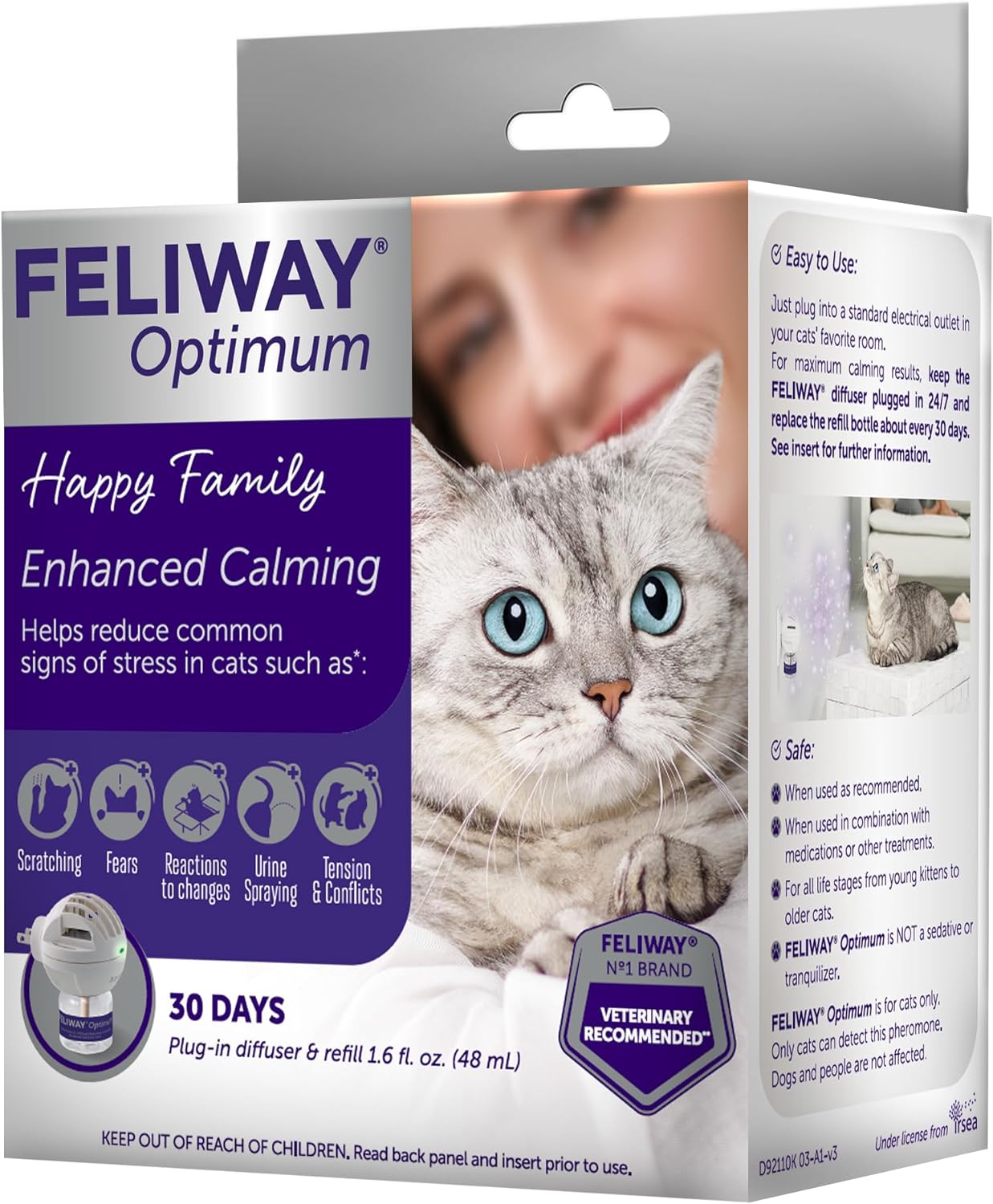FELIWAY® Optimum 30 Day Cat Calming Plug In Pheromone Diffuser Starter