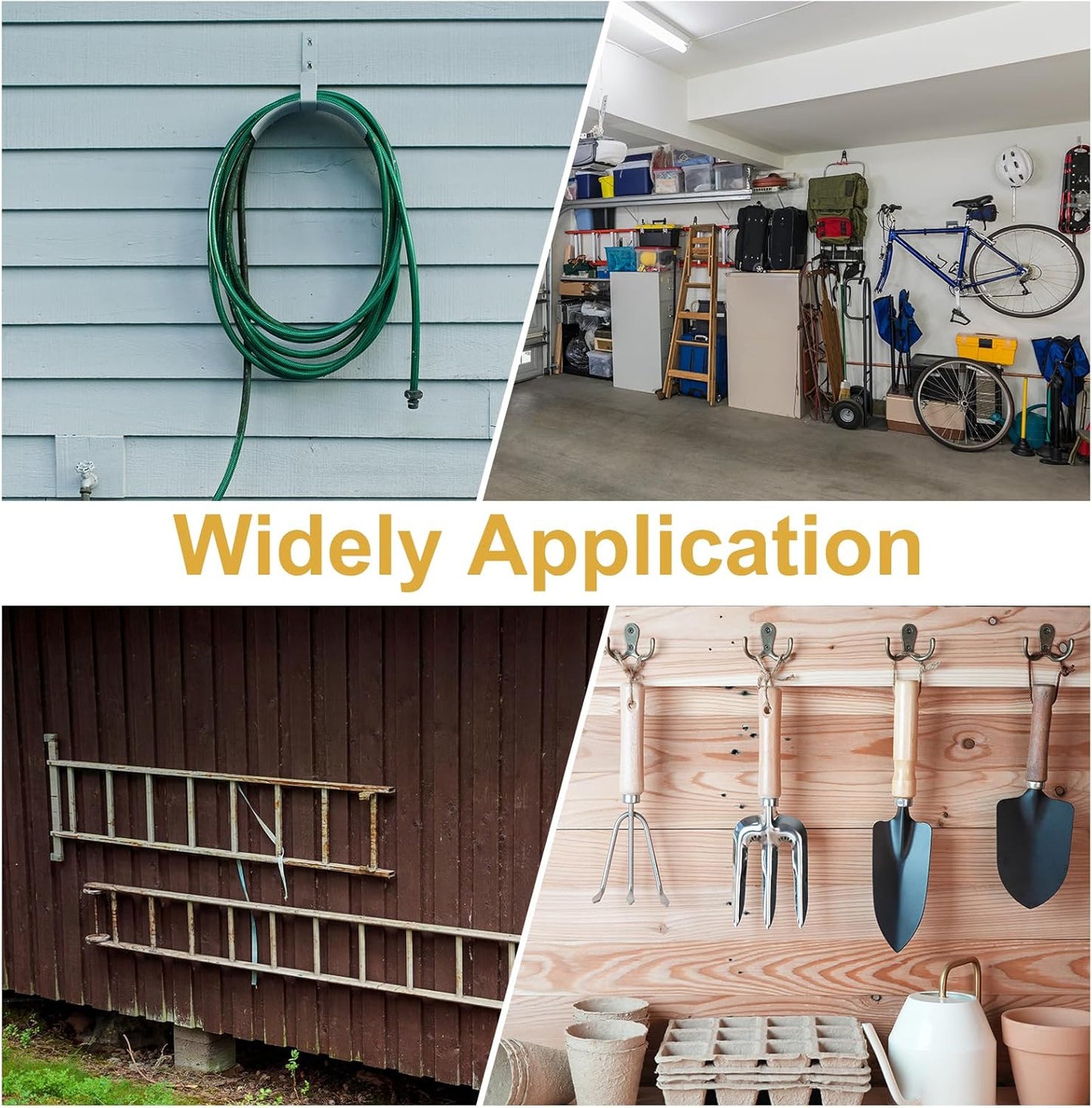 uxcell 10 Pack Garage Hooks, Heavy Duty Slat Wall Hooks, Garage Storag