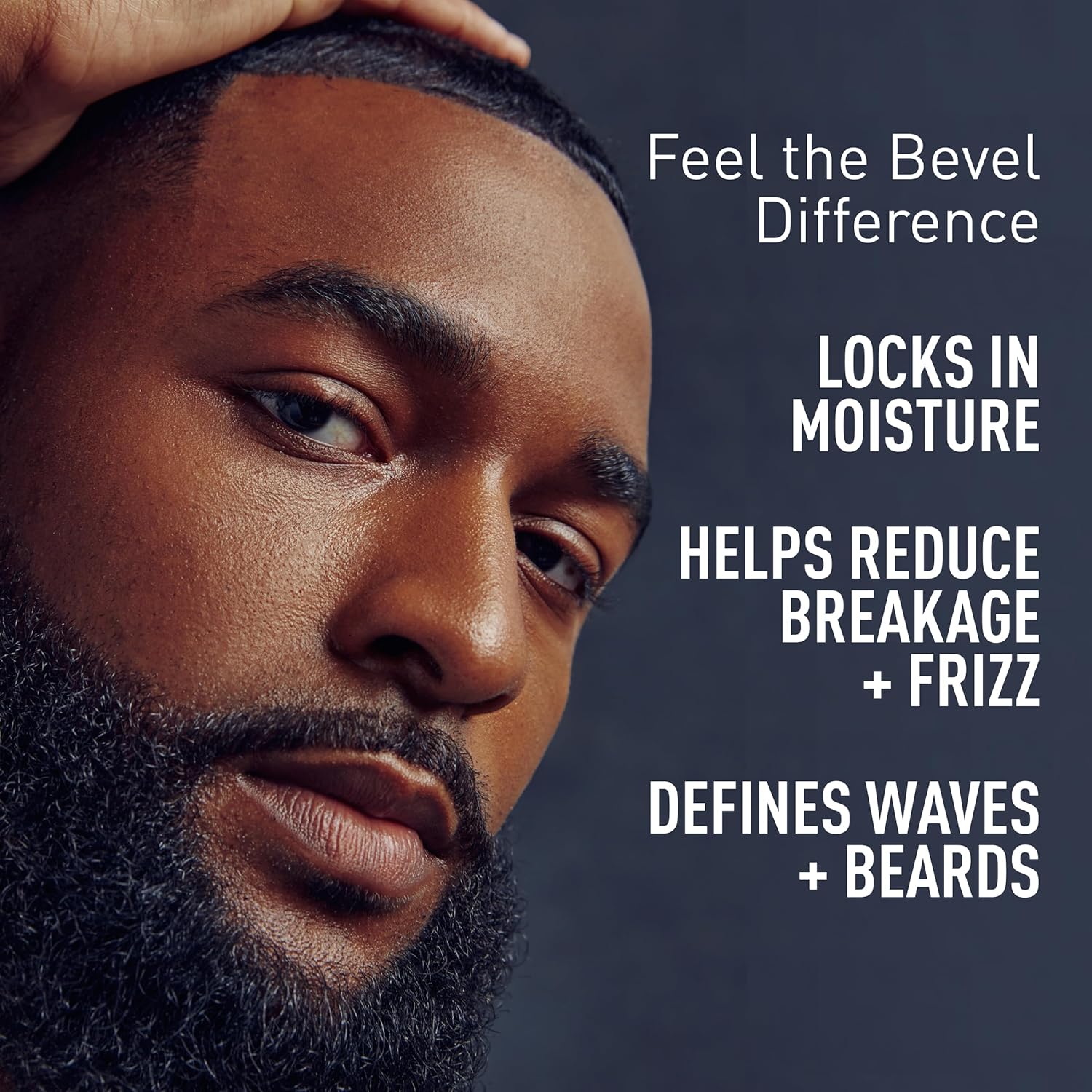 Bevel Beard Balm & Hair Pomade for Waves with Coconut Oil and Shea But