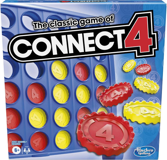 Hasbro Gaming Connect 4 Classic Grid, 4 in a Row Game, Strategy Board 