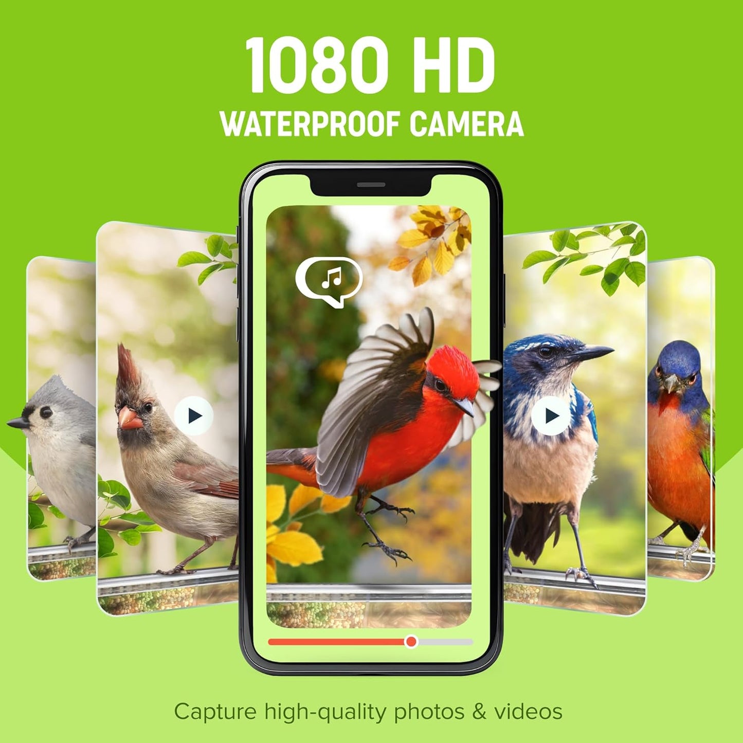 Smart Bird Feeder with Camera – XL Sliding Feed Tray for Effortless Refill – AI Birds ID – 3MEGAPIXEL Images – Video Feeder – Solar-Roof for Bird Lovers