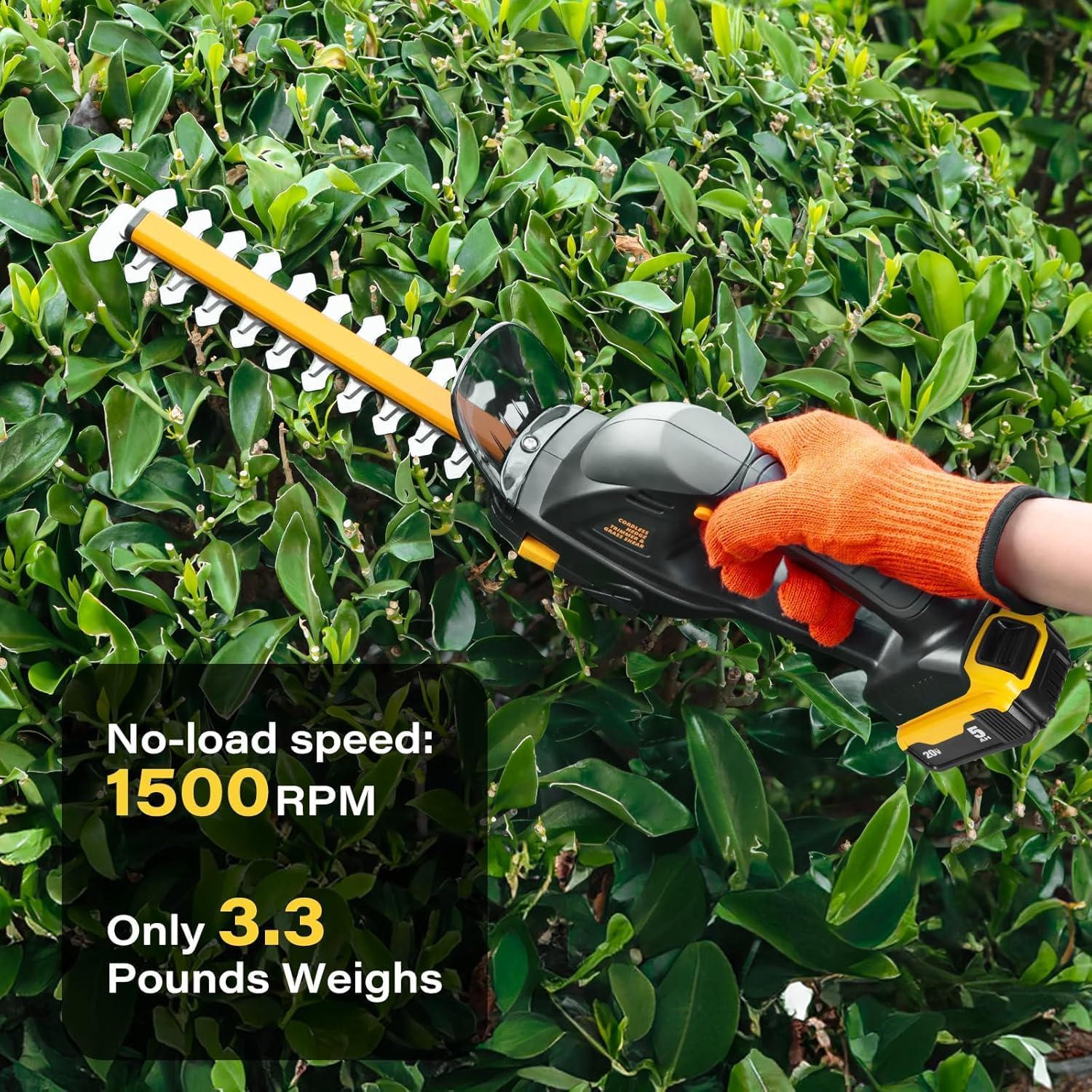 Hedge Trimmer Cordless for DEWALT 20V MAX Battery, 1500RPM Grass Trimm