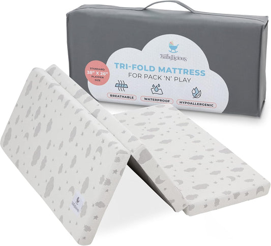 Babylicious Waterproof Pack and Play Mattress Topper | 38" x 26" x 1.5