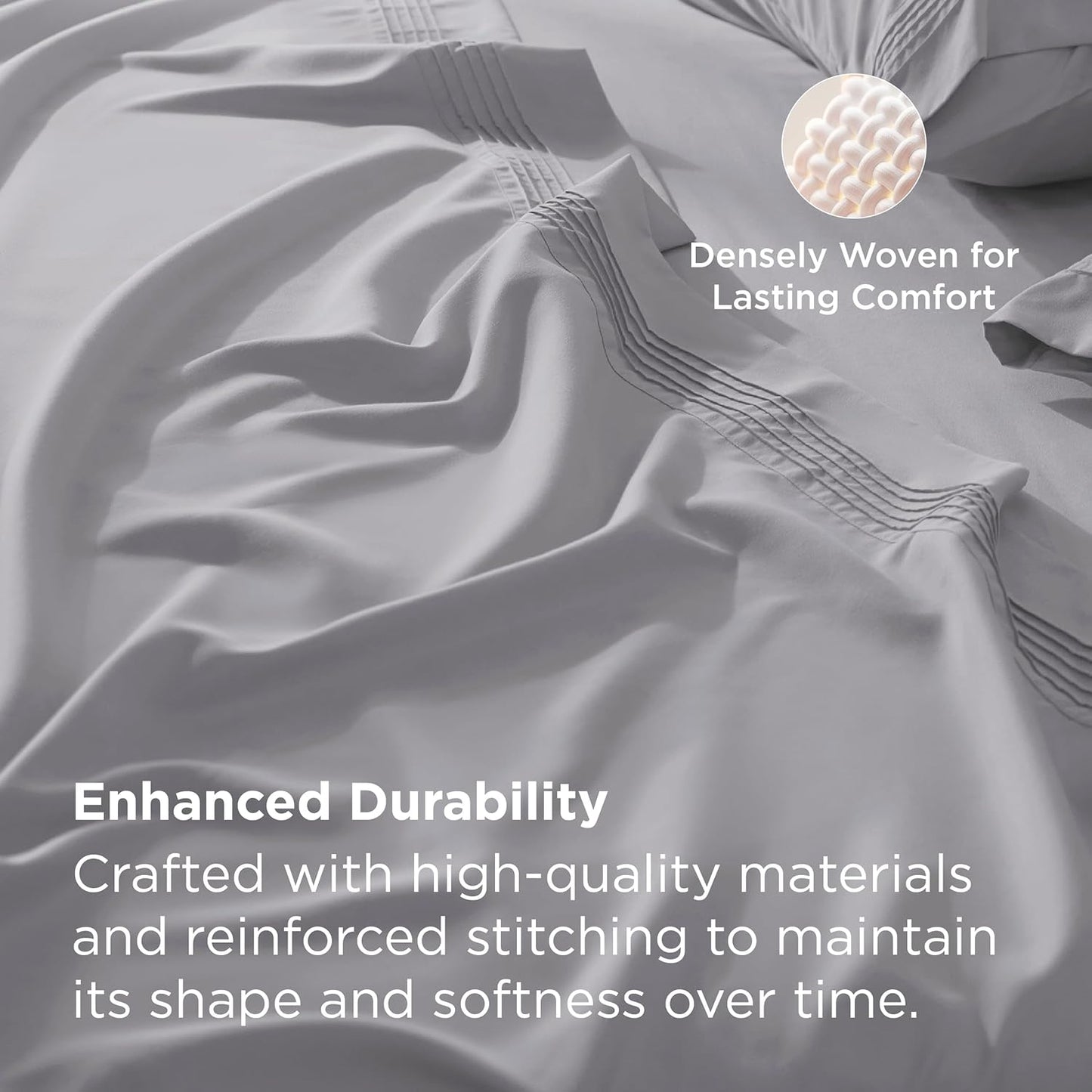 Bedsure Deep Pocket Queen Sheets Set - Fits Mattresses Up to 21 Inches
