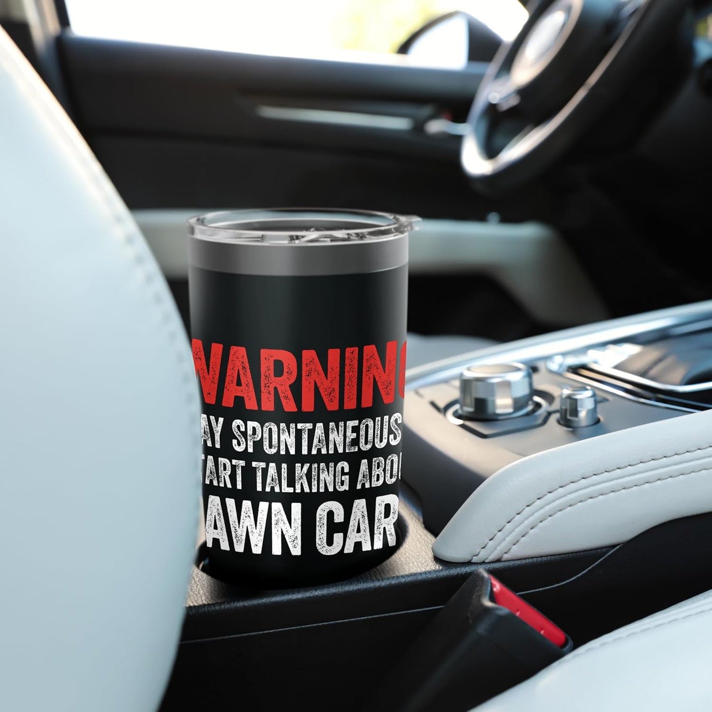 Warning May Start Talking About Lawn Care Landscaper Dad Stainless Steel Insulated Tumbler