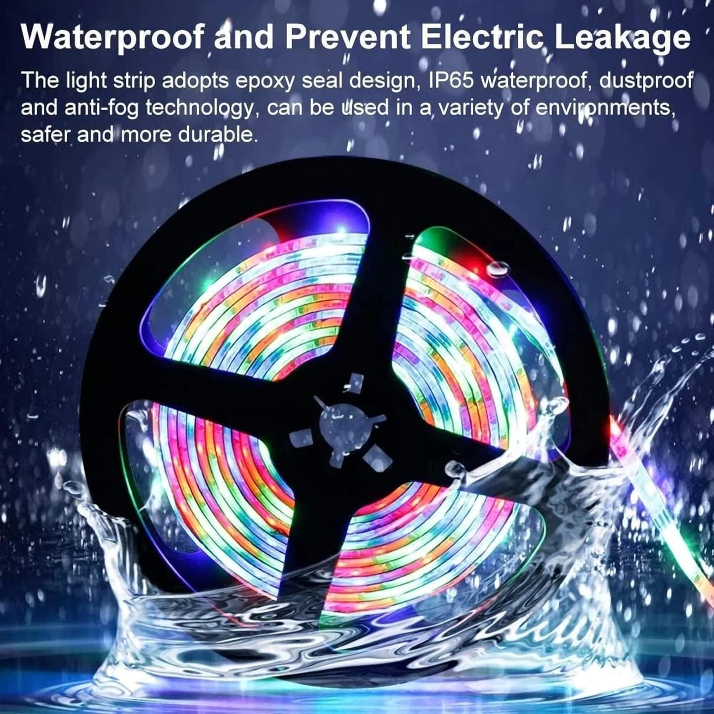 Solar Strip Lights Outdoor 5M Waterproof, 150LED Flexible Solar LED Strip with Remote, 8 Modes Timer, IP65 for Stairs, Fence, Patio, Courtyard, Christmas Decor (Colorful)