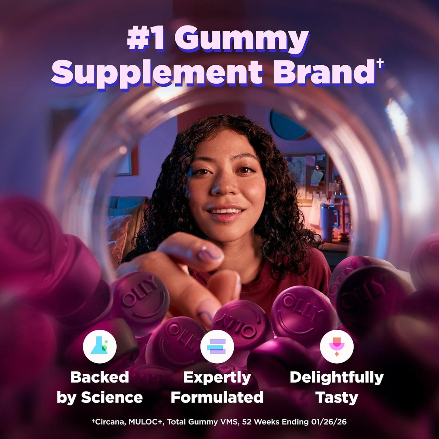 OLLY Restful Sleep Gummy Supplement with Melatonin & L-Theanine Chamom