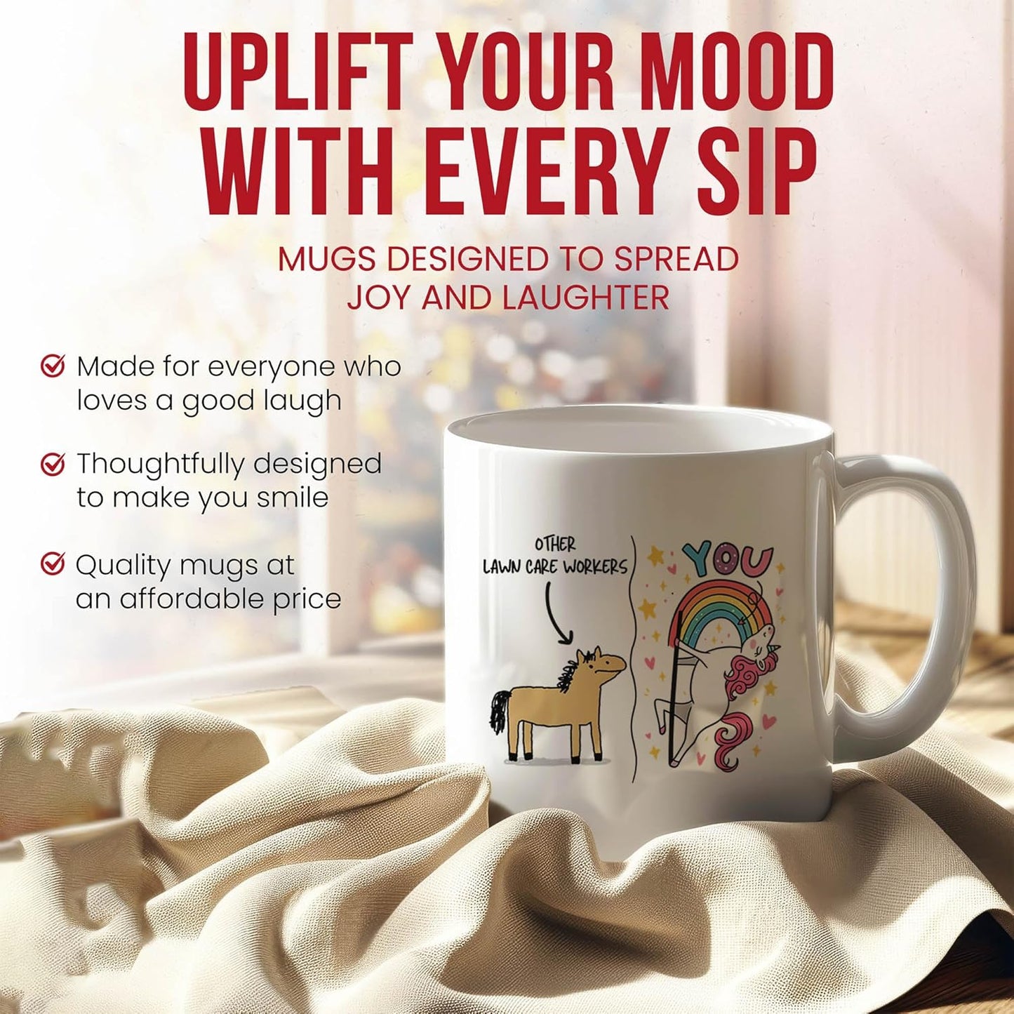 Other Lawn Care Workers Unicorn Mug - Gardening Enthusiast Coffee Cup - Funny Gift From - Tea Mugs - Specialist Cups - 11 Oz Ceramic Gifts For Birthday, Him, Her, Christmas, Appreciation Day, Outdoor