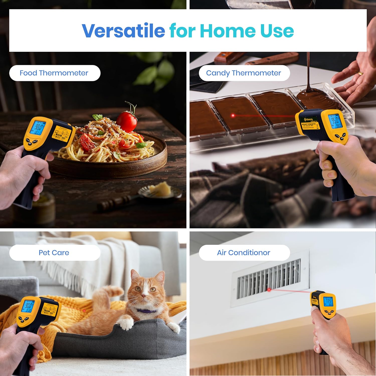 Etekcity Infrared Thermometer Laser Temperature Gun 774, Meat Food Can