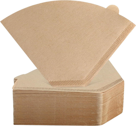 200Pcs Cone Coffee Filters #4, Clinuse Unbleached Size 04 Coffee Filters 8-12 Cup, Disposable Natural Paper Filters, No.4 Cone Filters Compatible with Ninja, Cuisinart, Pour Over and Drip Coffee Maker