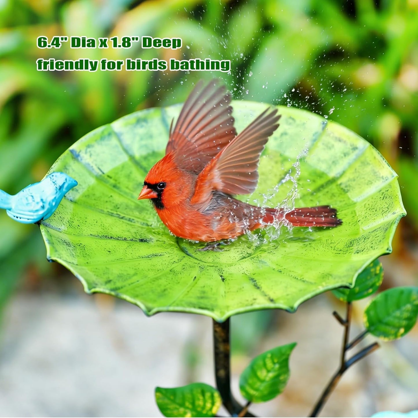 37" H Metal Bird Baths for Outdoors, Bird Bath for Outside, 3-in-1 Pedestal Bird Feeder & Bird Baths for Outdoors, Garden, Lawn, Yard Decor
