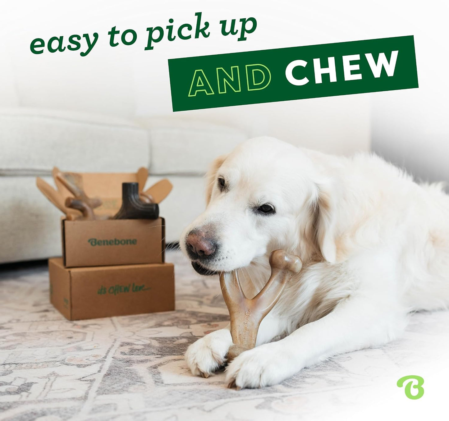 Benebone Medium 4-Pack Dog Toys for Aggressive Chewers – Durable Dog B
