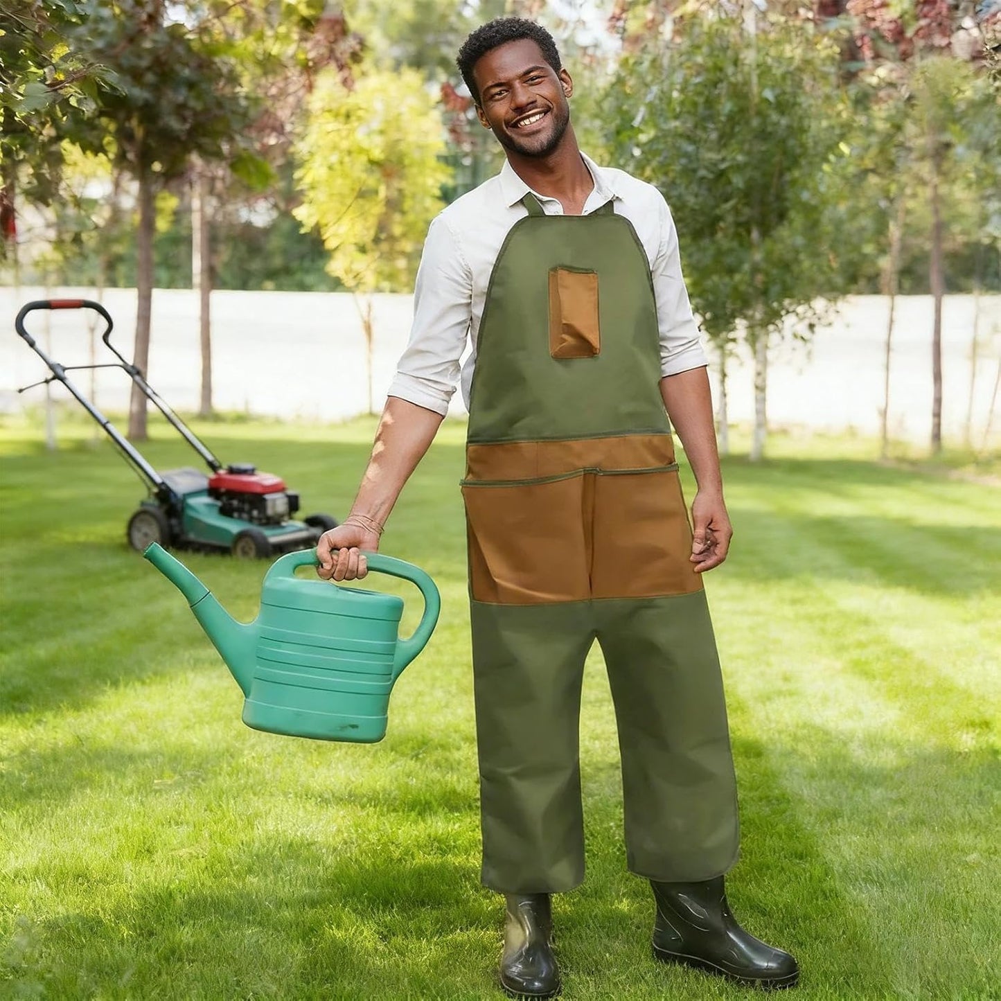 Gardening Apron for Women, Adjustable Harvesting Clothes with Pockets for Adults, Men, Ladies, Mom, Dad, Grandma & Daily