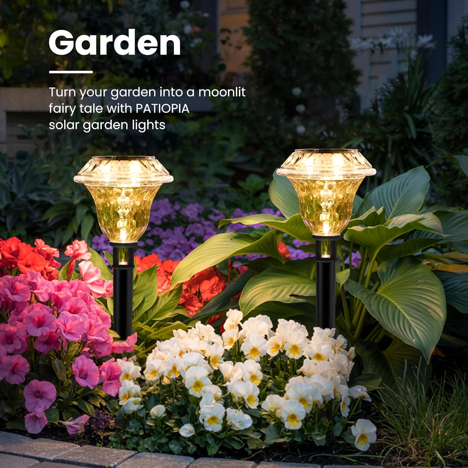 Solar Pathway Lights Garden Decor for Yard, Solar Garden Lights for Ou