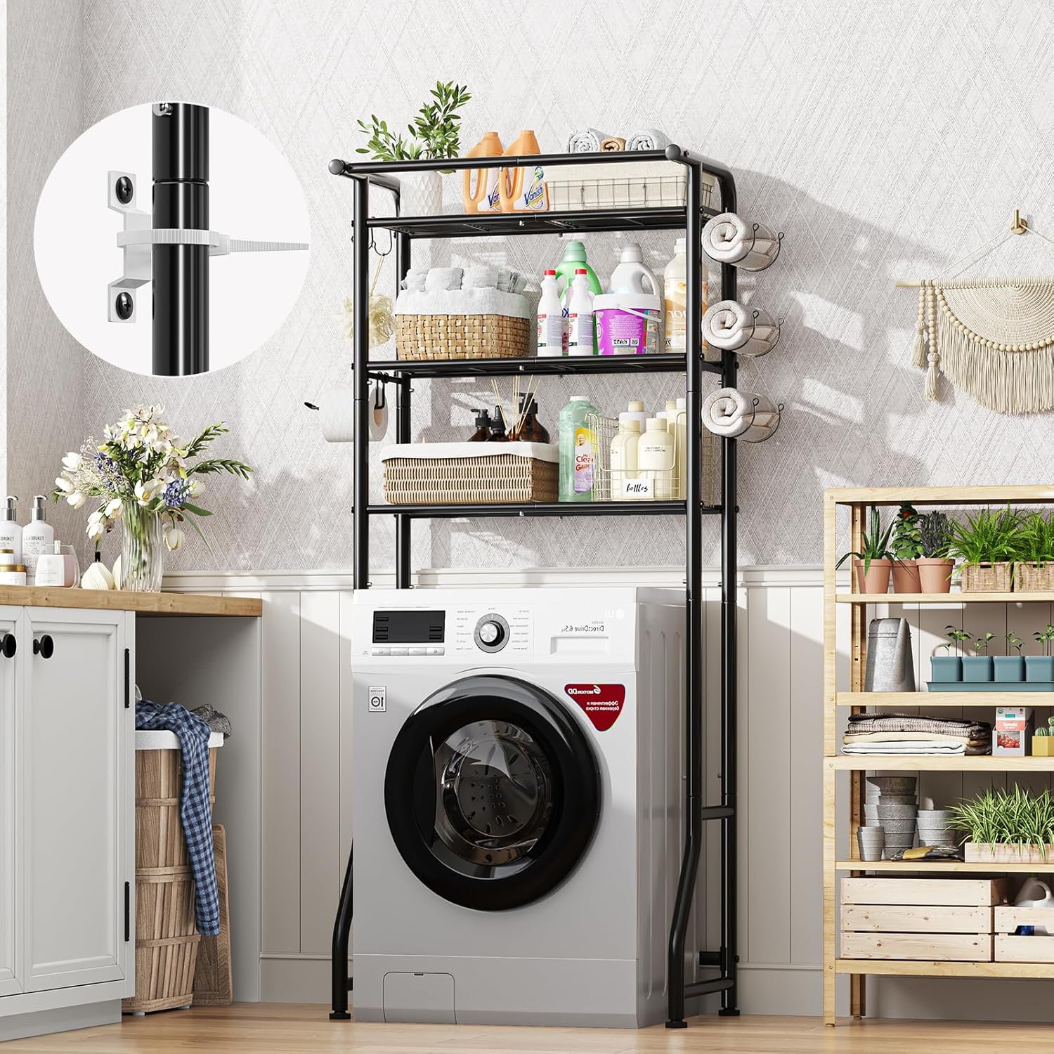 Simple Trending Over The Toilet Storage Cabinet, Metal Bathroom Shelf 