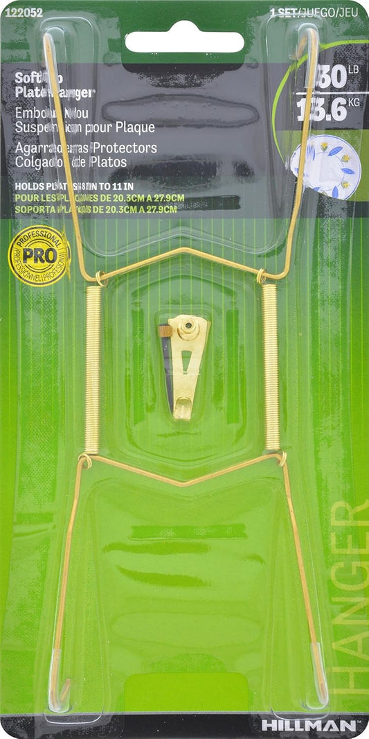 Hillman 122052 Plate Hanger, 8-11 Inch, Brass