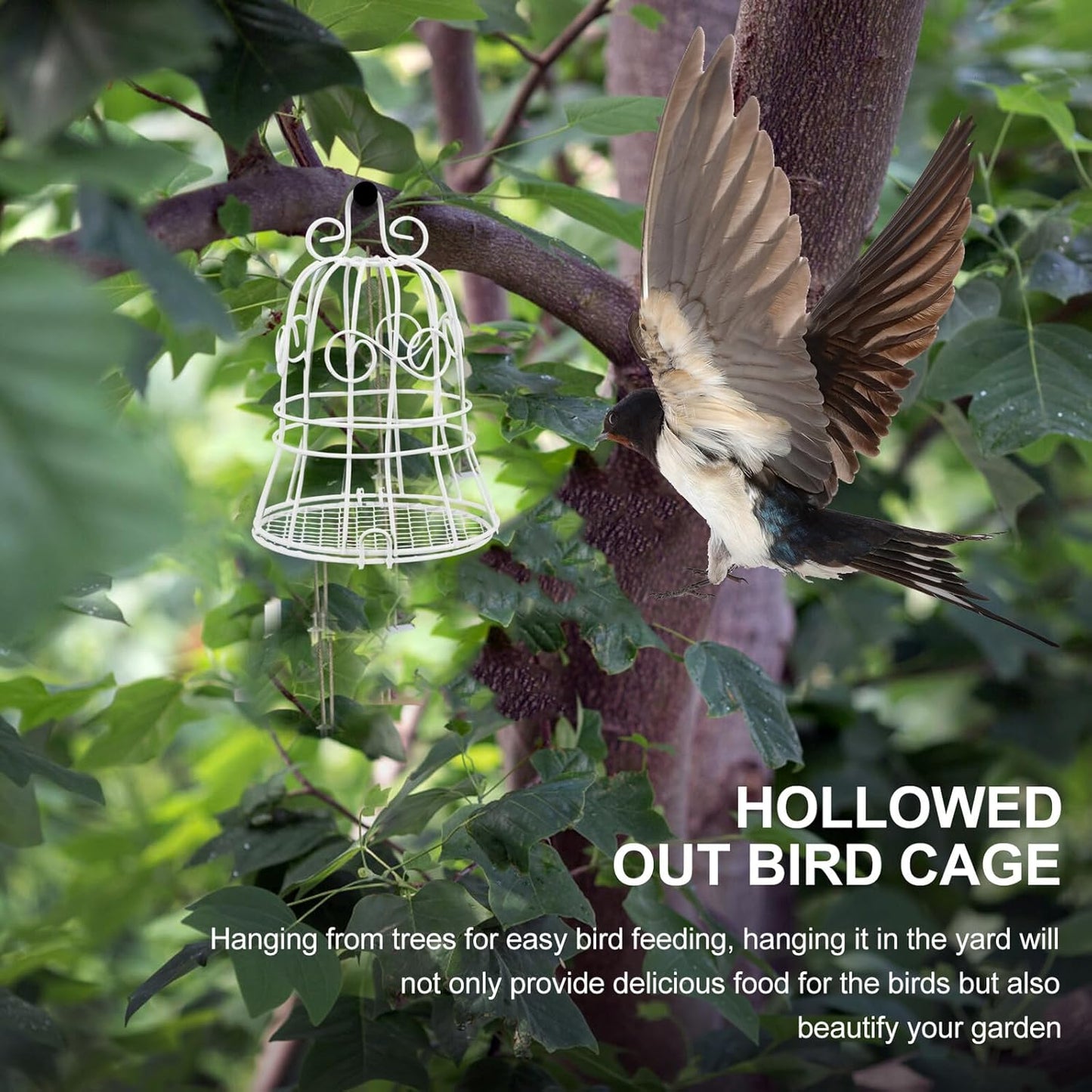 Milisten 4pcs Decorative Mesh Bird Cage Feeder for Wild Birds Outdoor 
