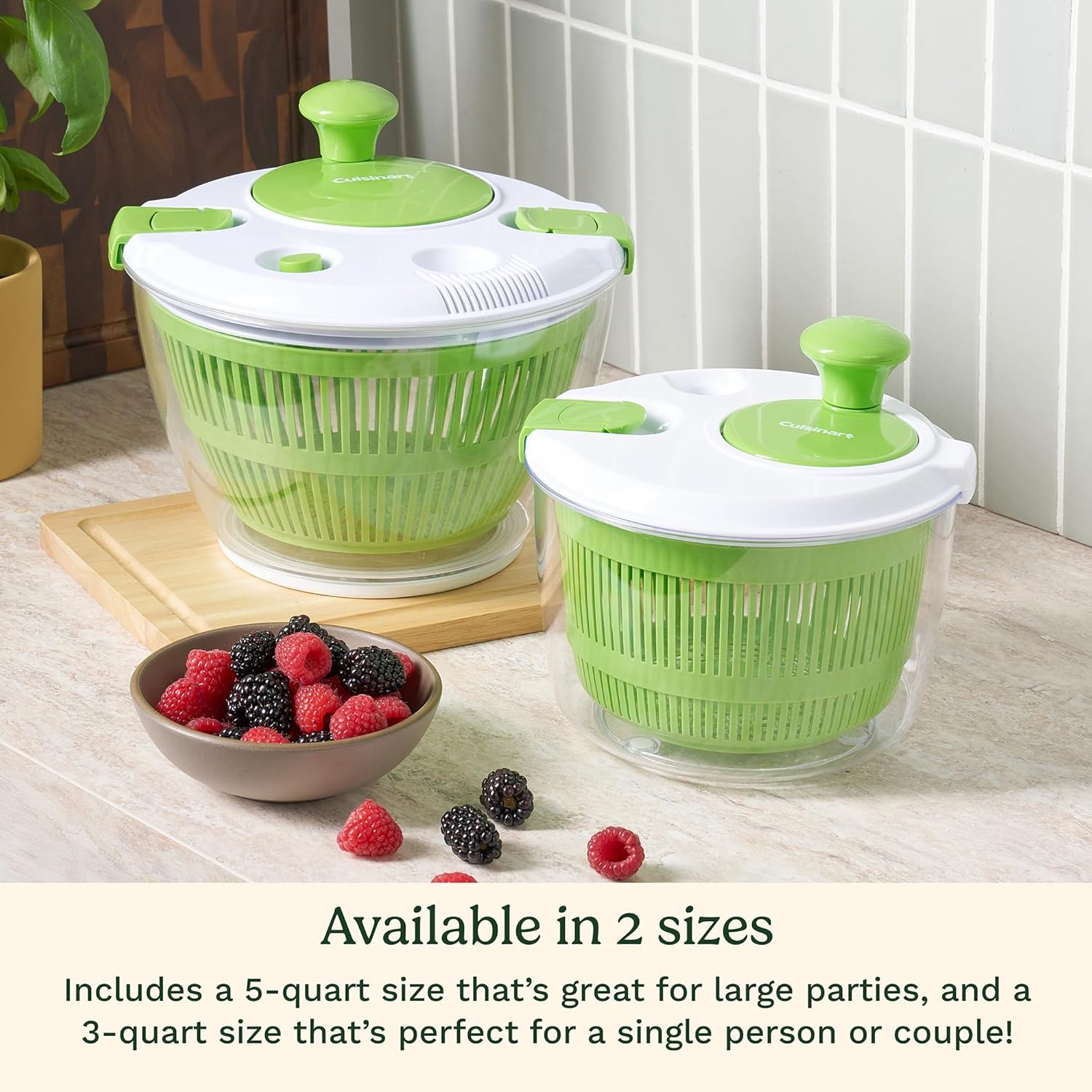 Cuisinart Salad Spinner- Wash, Spin & Dry Salad Greens, Fruits & Veget