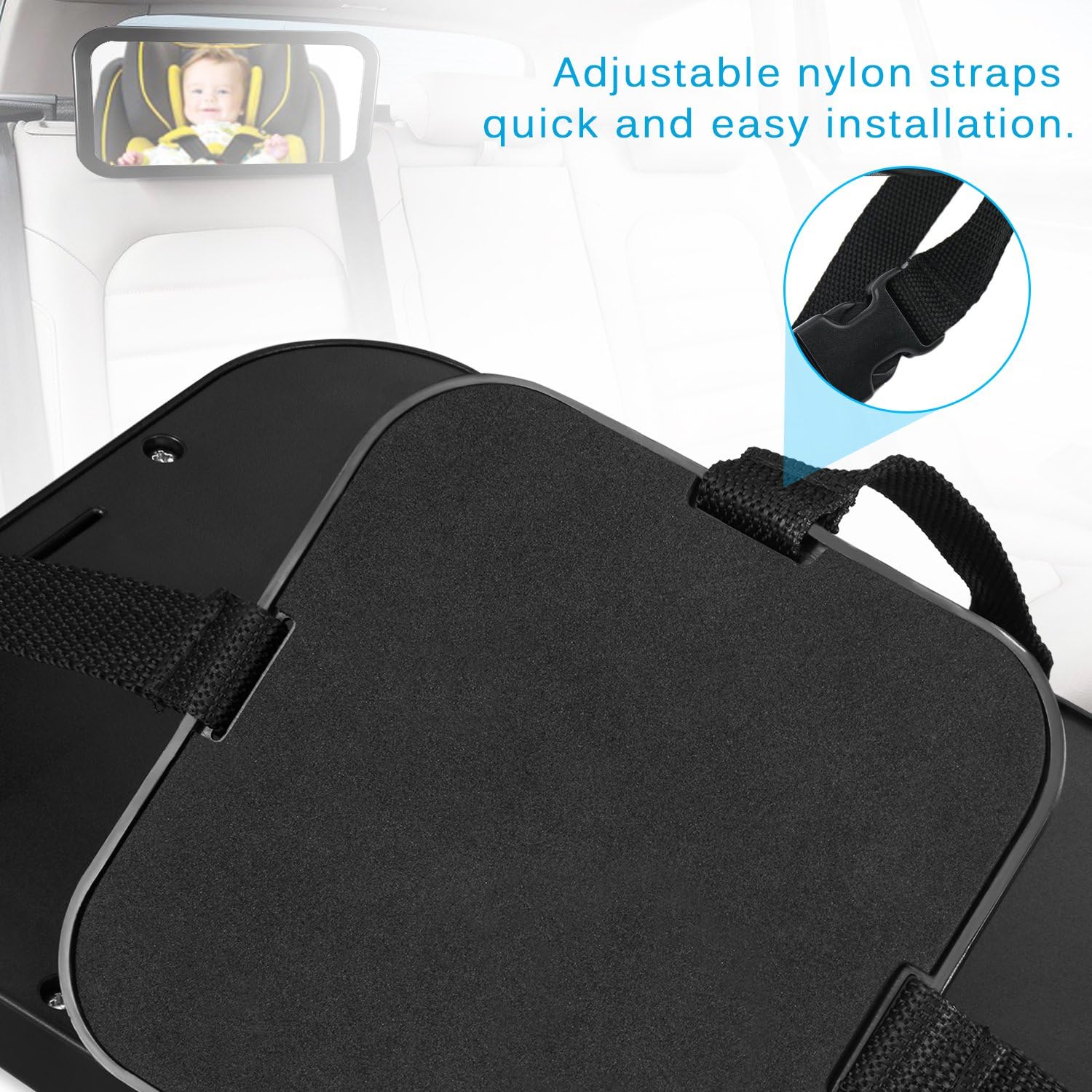 Baby Car Mirror, DARVIQS Car Seat Mirror, Safely Monitor Infant Child 