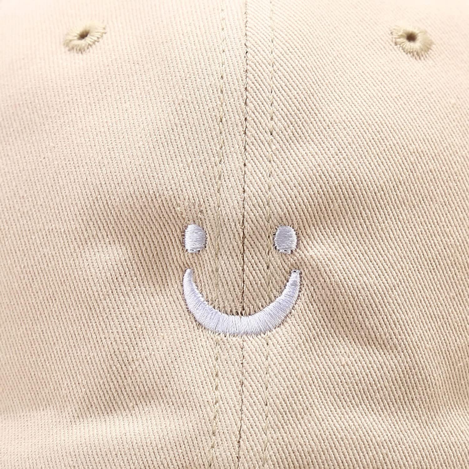Umeepar Smile Face Baseball Cap for Women Men Adjustable Low Profile U
