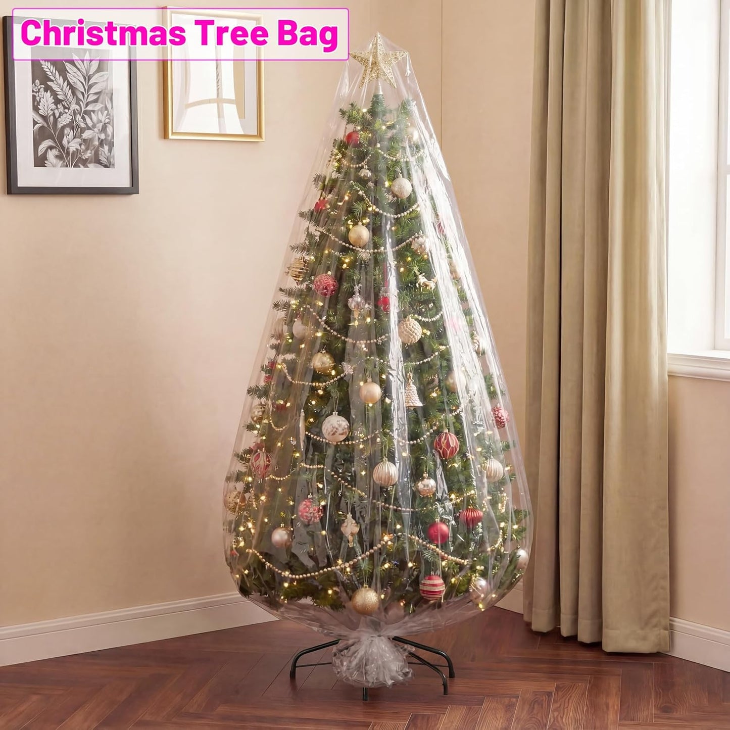 2 Pcs 98.4 x 59 Inches Large Balloon Bags for Transport, Christmas Tree Disposal and Storage Bag, Clear Balloon Drop Bag, Giant Carrying Storage Bags for Wedding Birthday Party Supplies