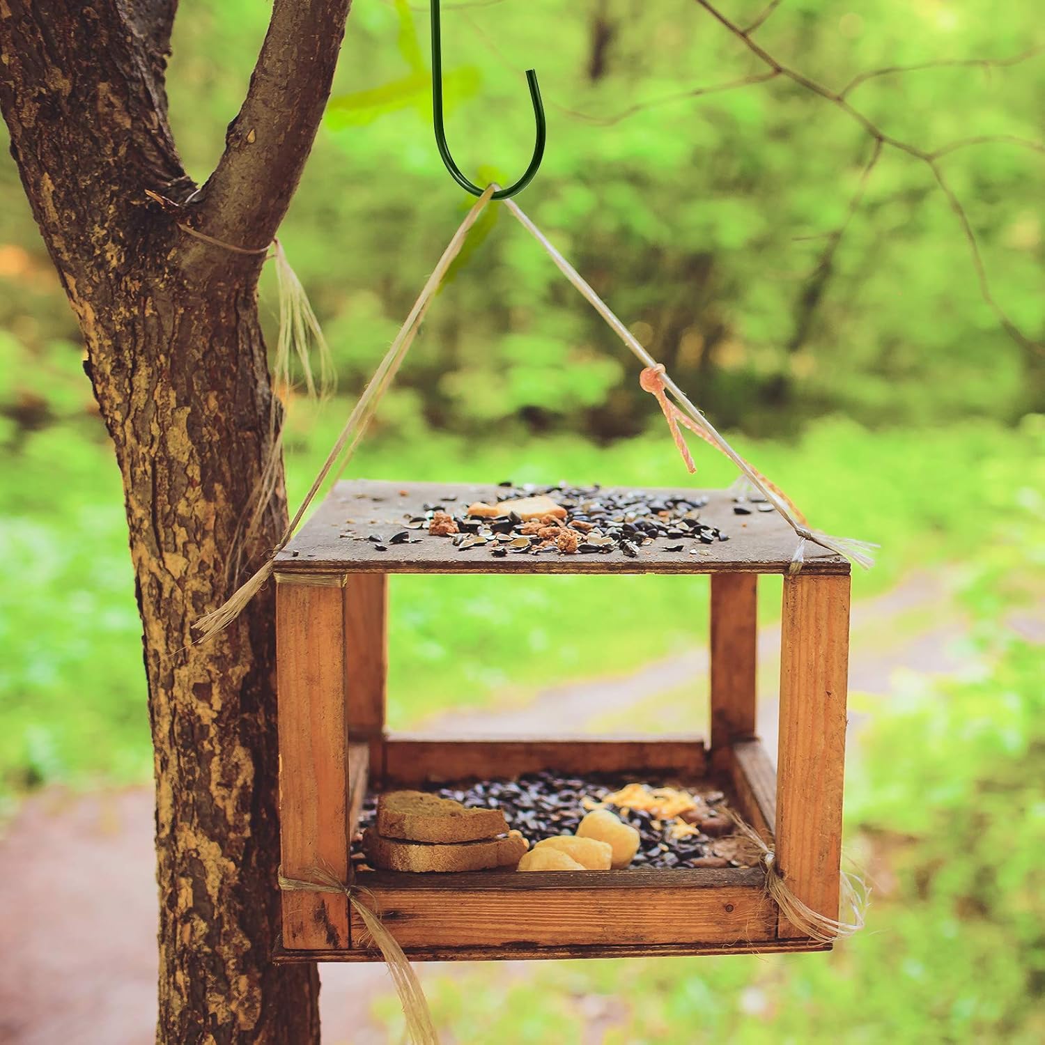 Hotop 6 Pieces Heavy Duty Big S Hooks Bird Feeder Garden Rustproof Sta