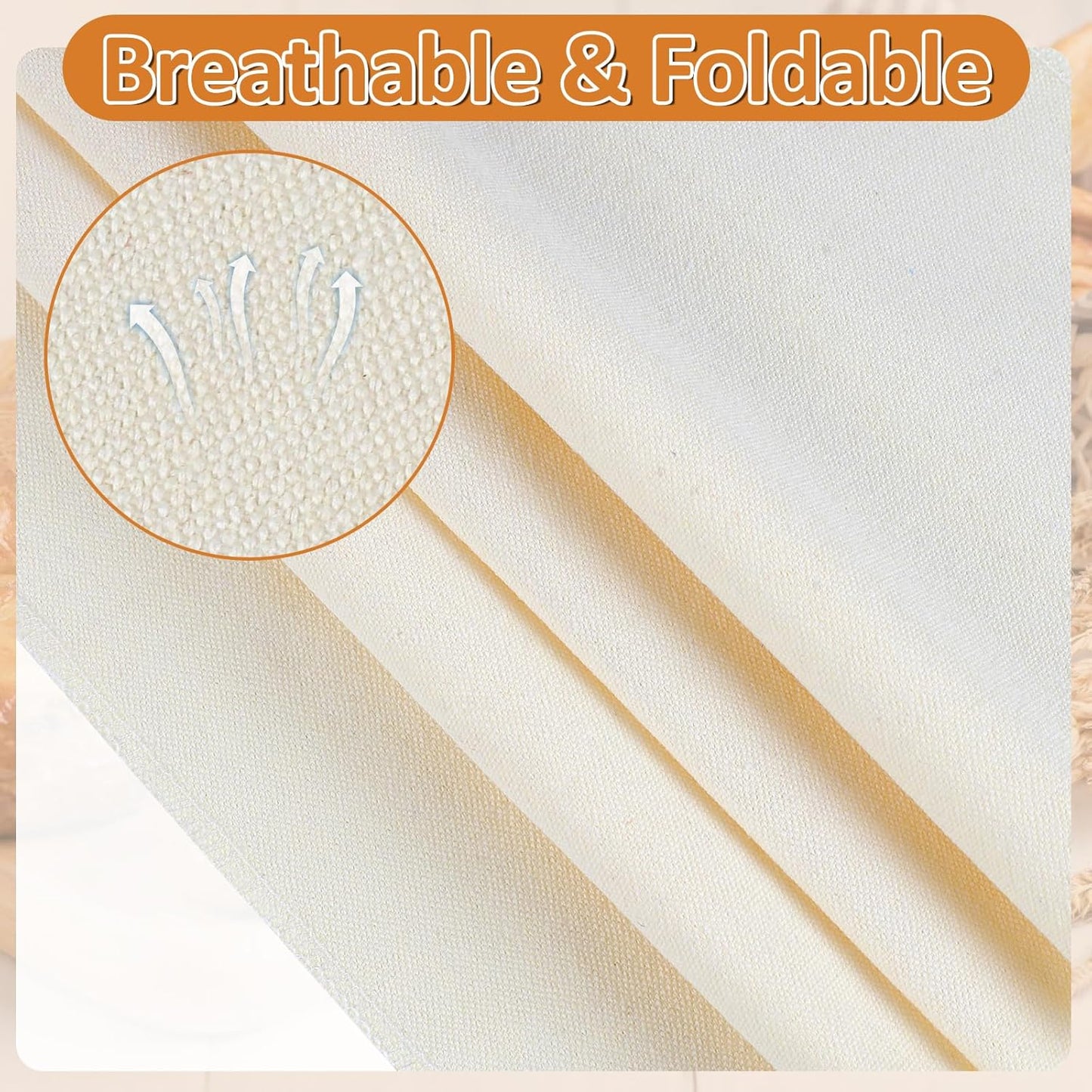 4PCS Tea Towels for Baking Sourdough, 14x18.8 Inch Reusable Thick Bread Towels for Proofing, Bread Cloth for Baguettes, Pastry, Loaves