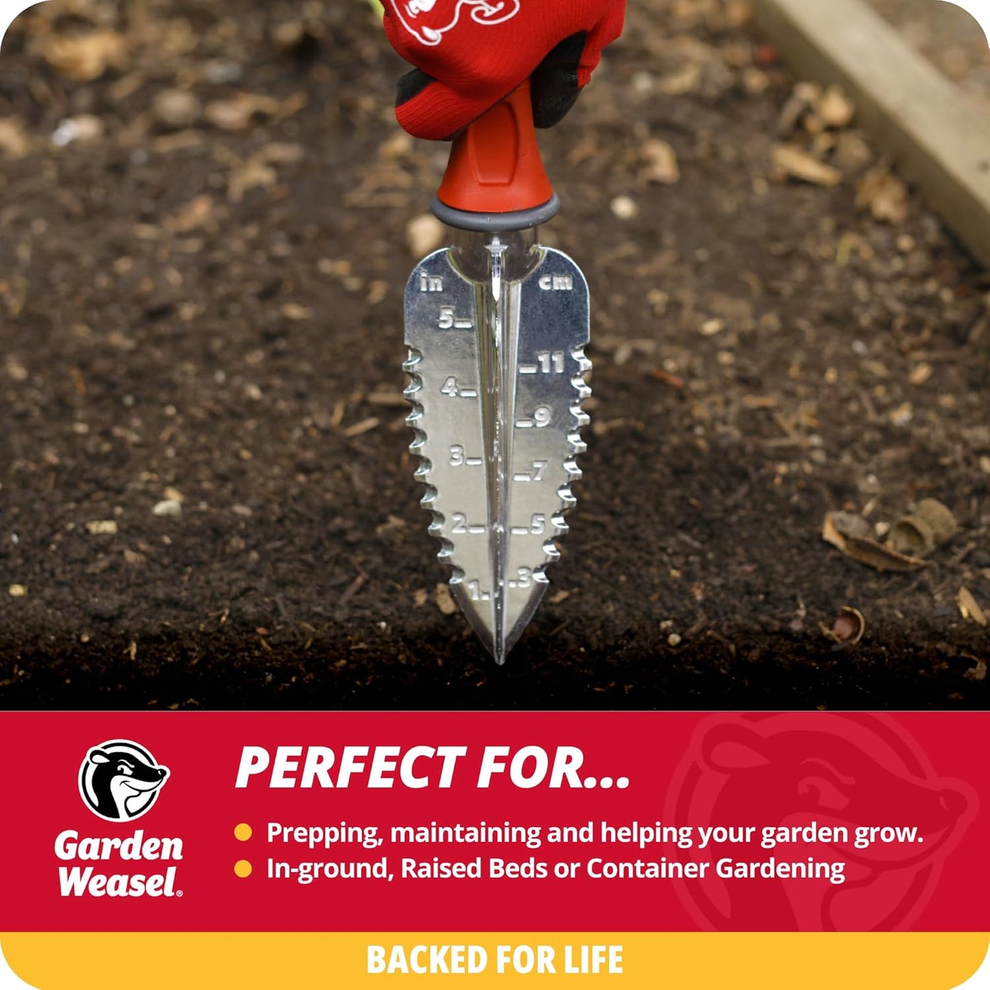 Garden Weasel 3-Piece Hand Tool Combo Set | Trowel, Transplanter and C