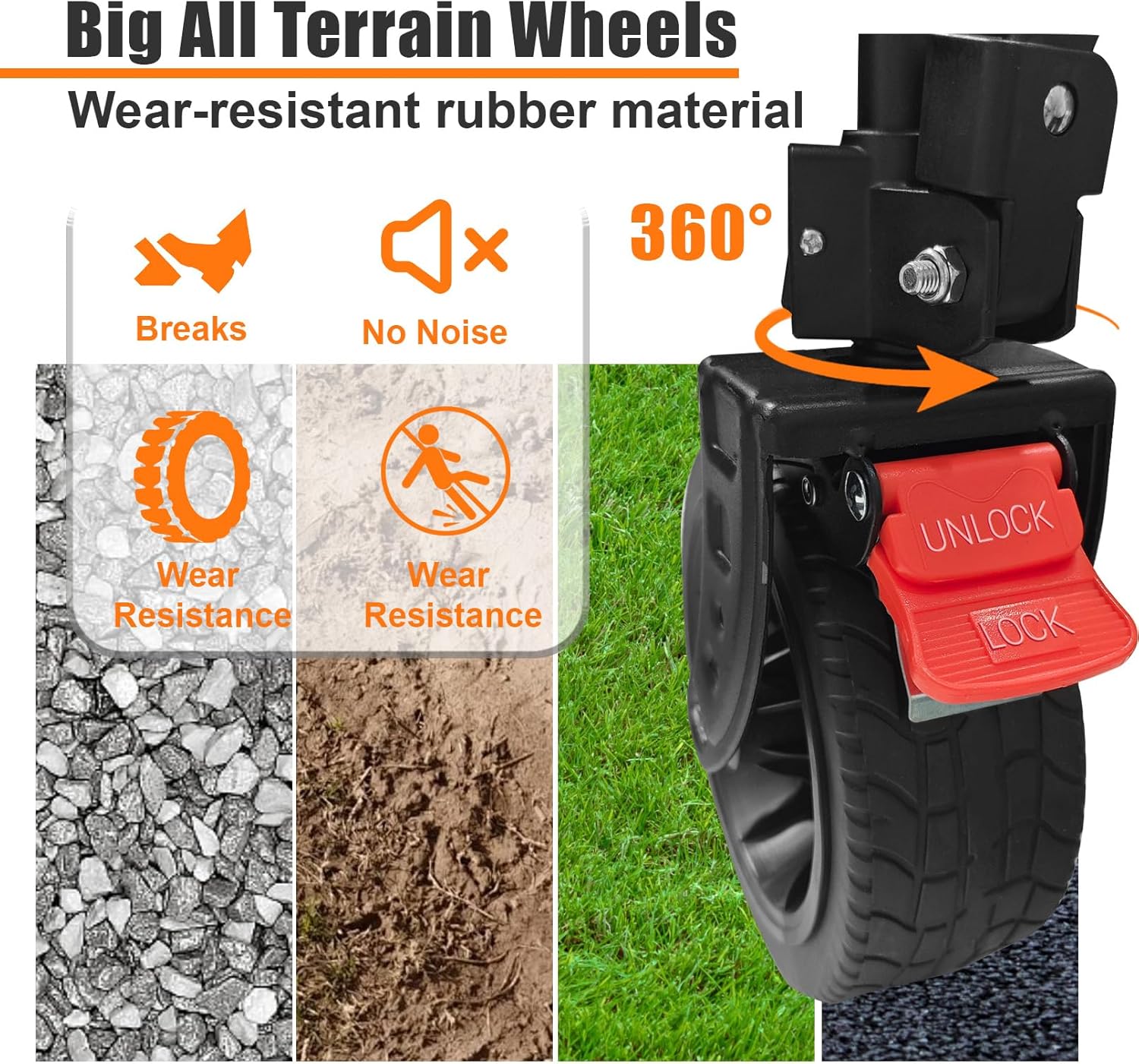 41" L Collapsible Large Wagon Cart Foldable, 460LB Weight Capacity 220
