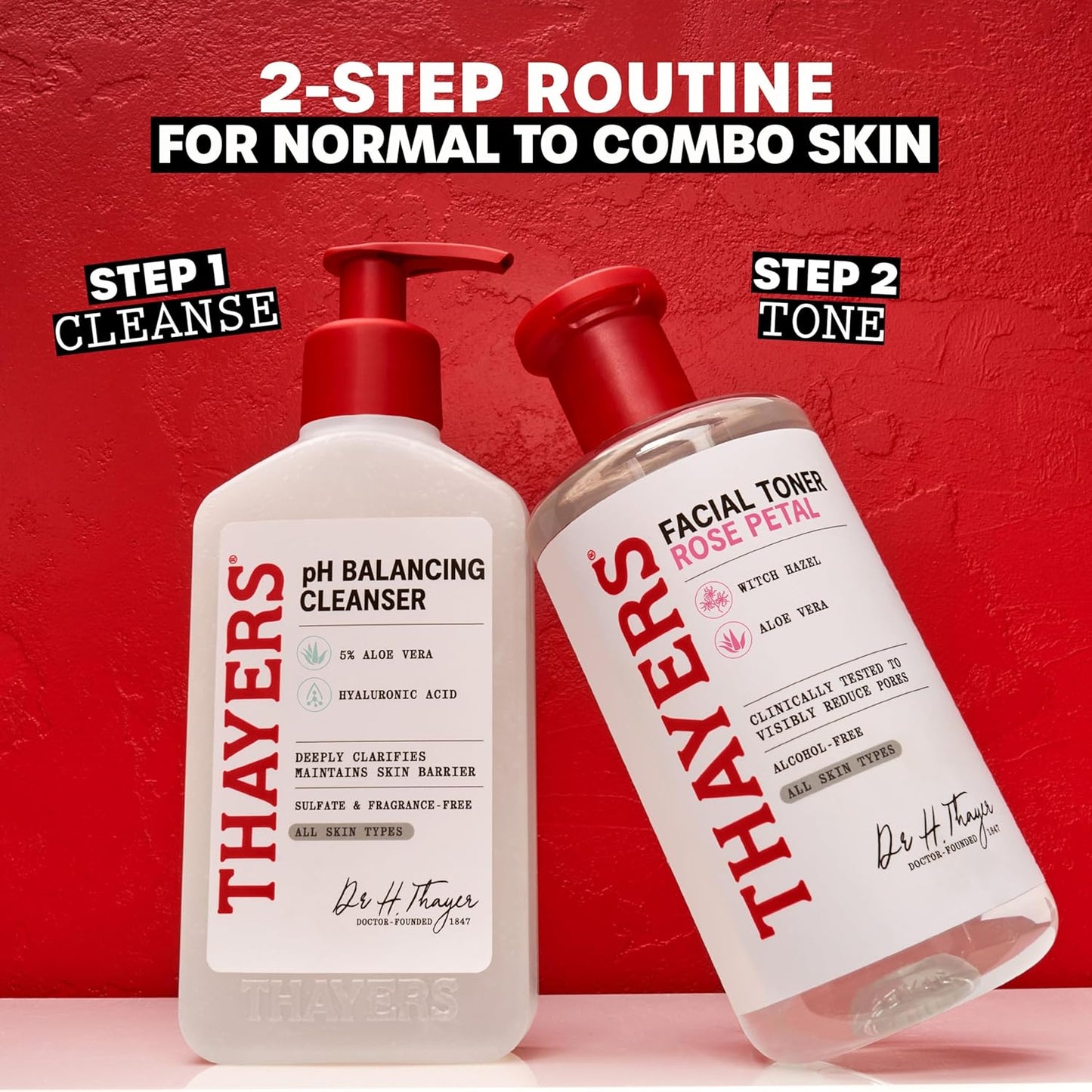 THAYERS Alcohol-Free Rose Petal Witch Hazel Facial Toner for Glowing S