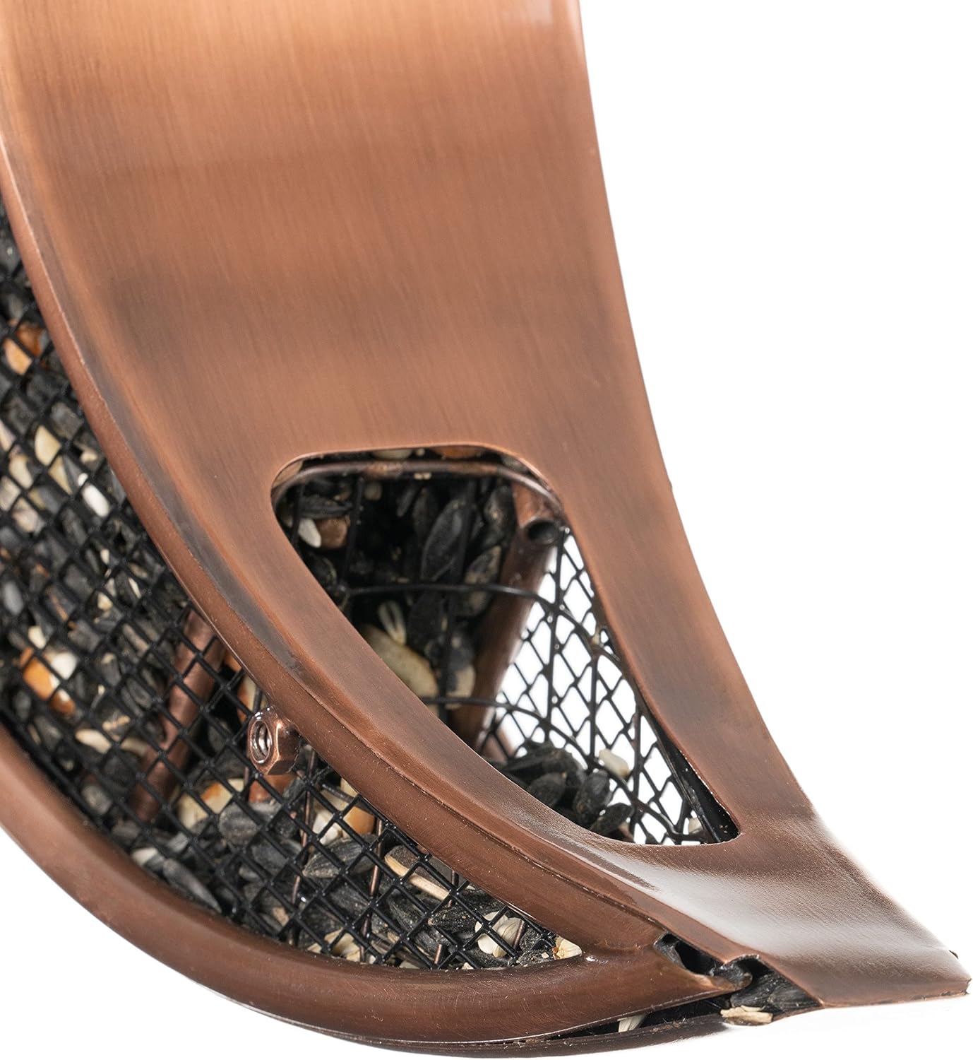 Good Directions Copper Finish Moon Bird Feeder with Mesh
