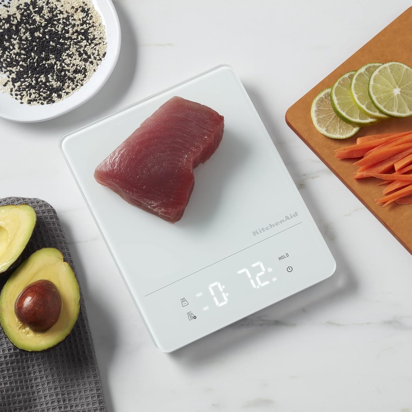 KitchenAid KQ913 Digital Waterproof (IPx7) Kitchen and Food Scale, LED