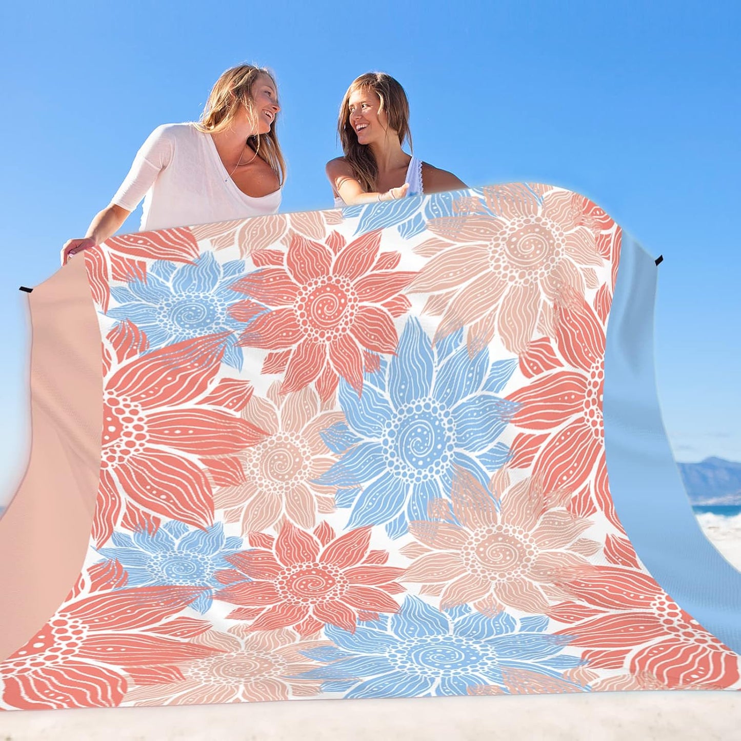 Beach Blanket Sandproof Extra Large Beach Mat Adults Waterproof Quick 