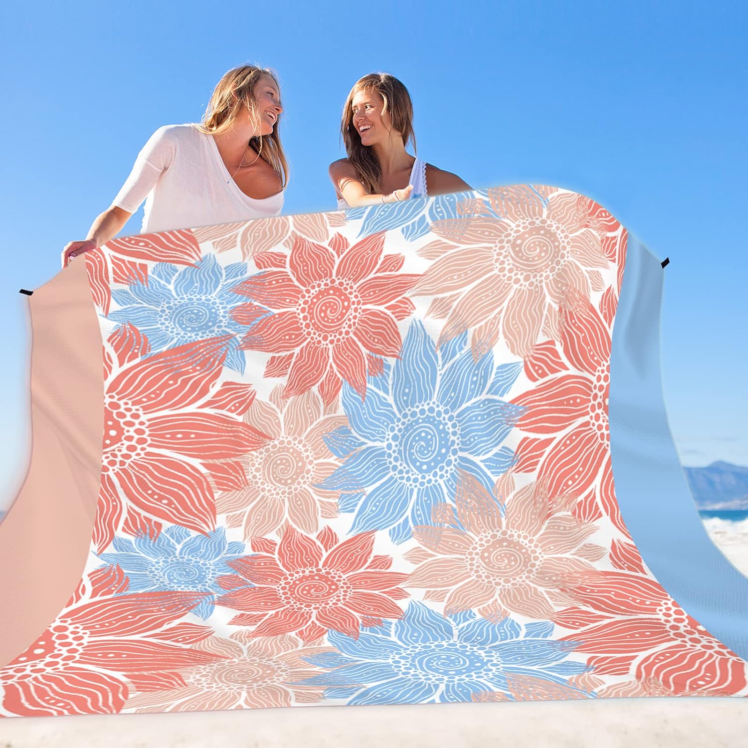 Beach Blanket Sandproof Extra Large Beach Mat Adults Waterproof Quick 