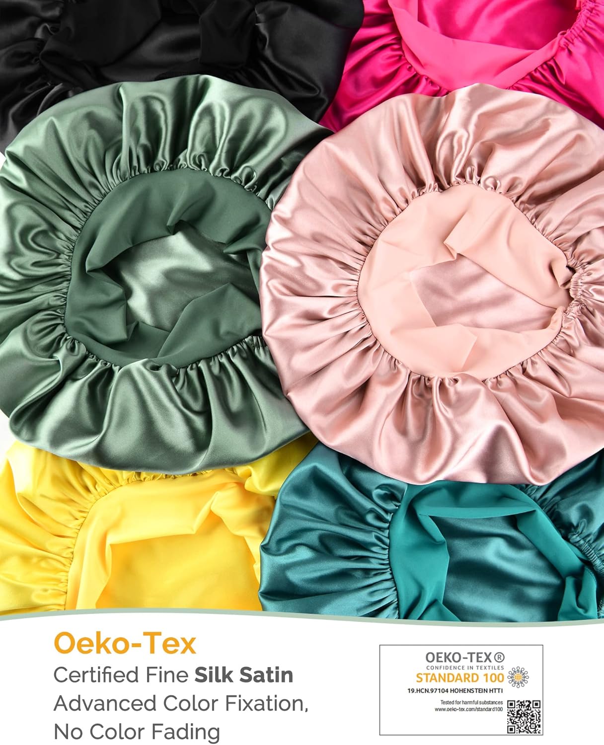 YANIBEST Adjustable Satin Bonnet for Sleeping Women Double Layer Hair 