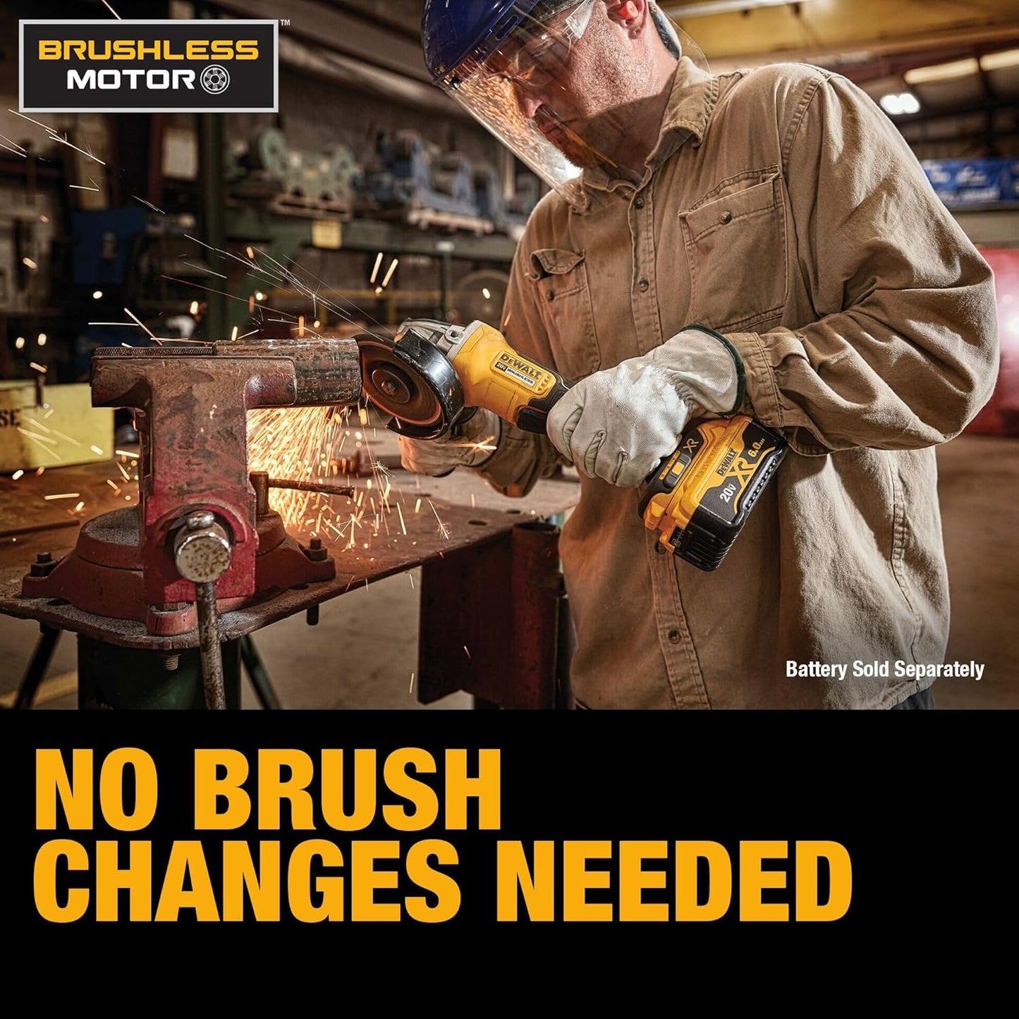 DEWALT 20V MAX* Angle Grinder Tool Cordless Brushless, 4 1/2 Inch, wit