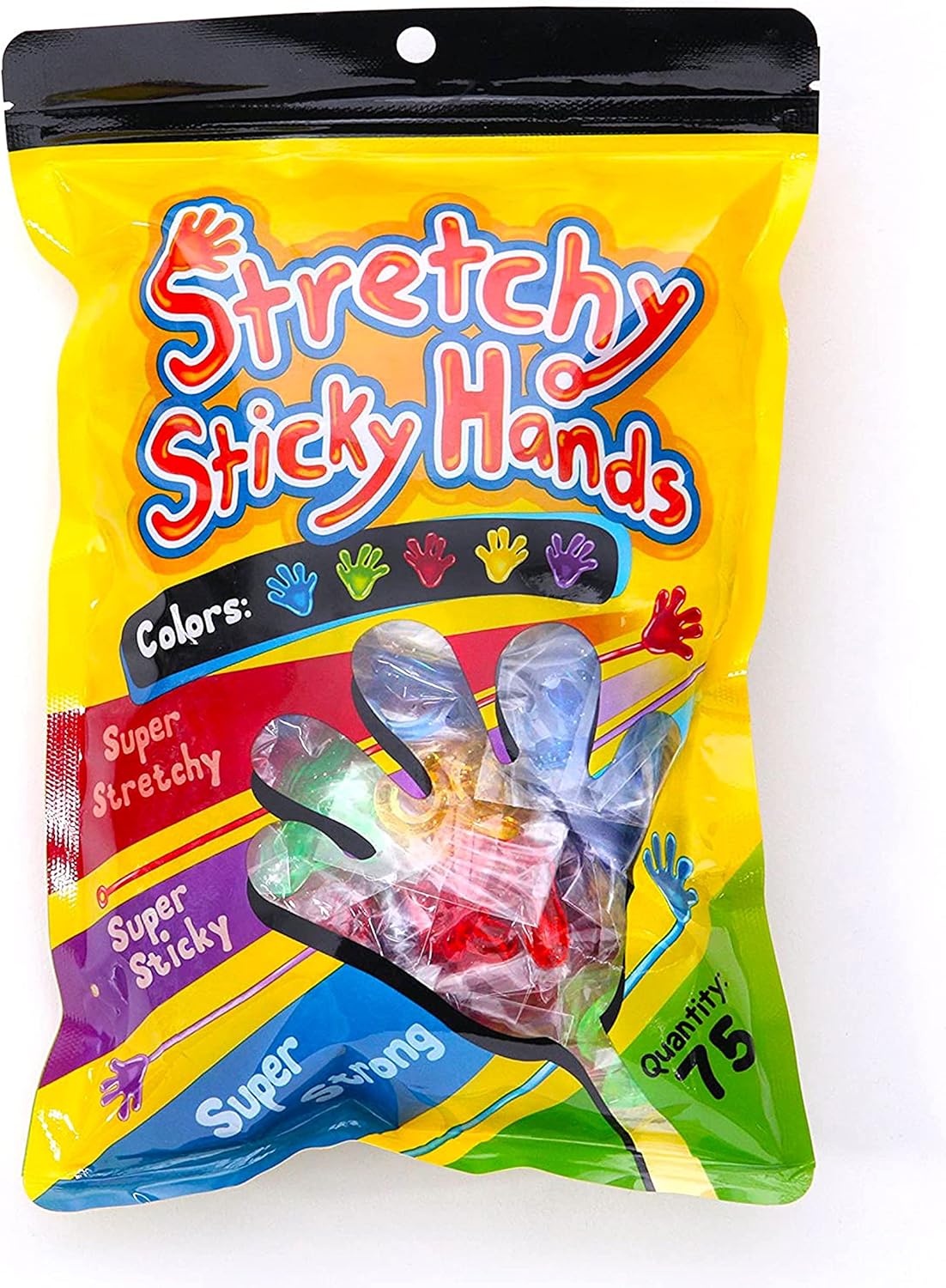75 Pcs Bulk Sticky Hands for Kids - Slappy Slap Little Small Hands Sti