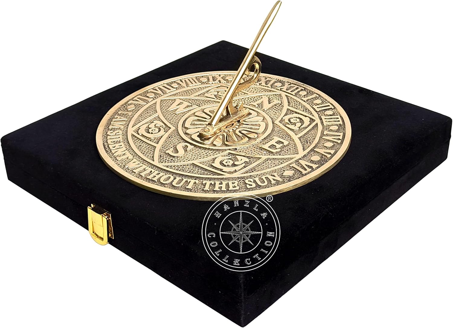 Solid Brass Sundial Clock for Garden Yard Outdoor | Handmade Shiny Bra