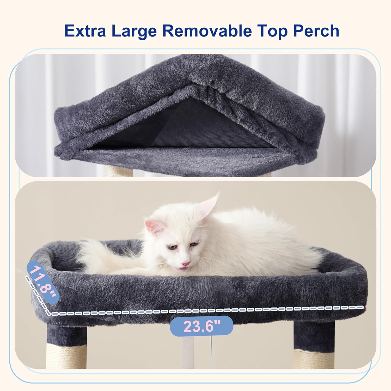 Maine Coon Cat Tree, Heavy Duty Cat Tree for Indoor Cats Large Adult, 