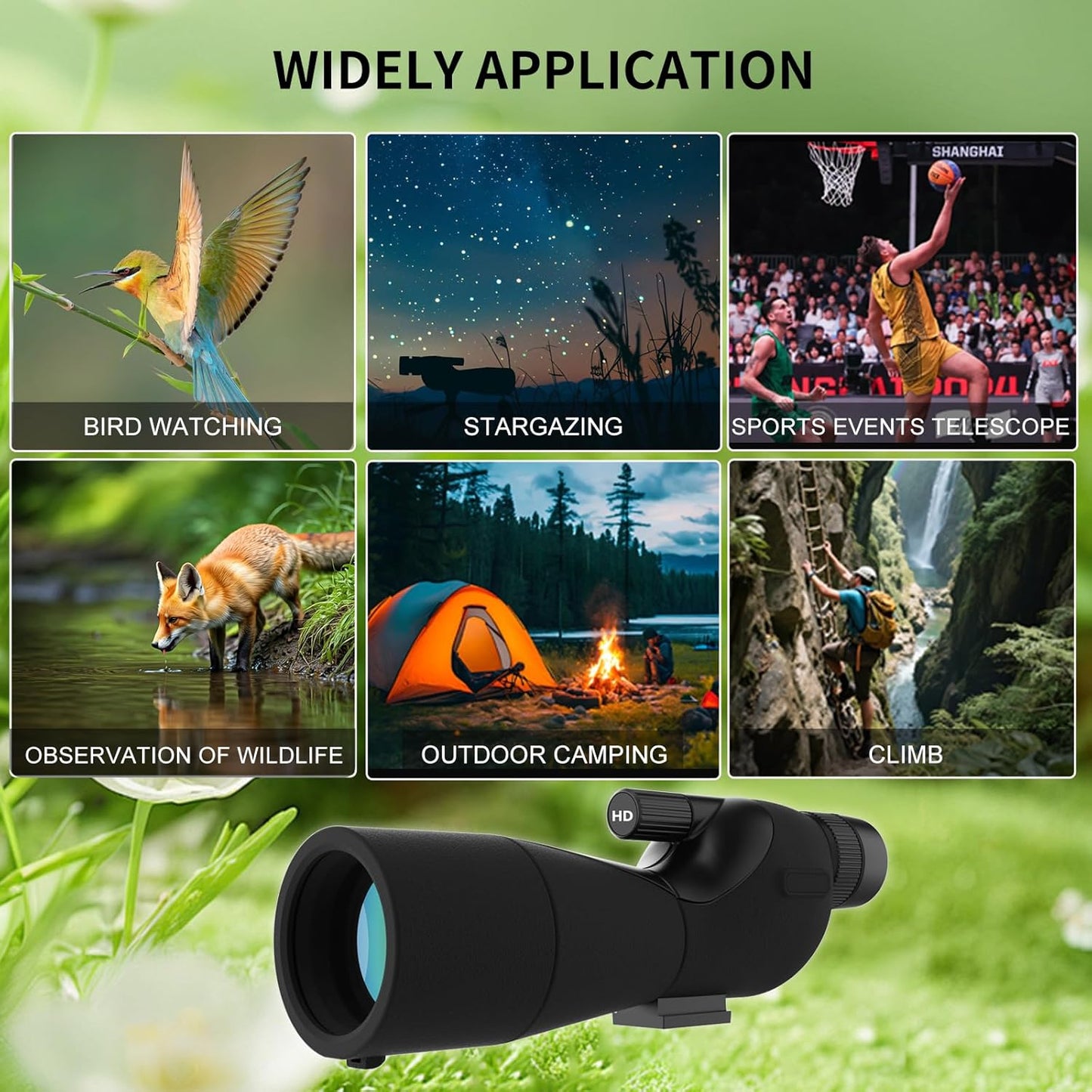 Spotting Scope with Tripod, Spotter Scope for Adults,Bird Watching Gifts for Men, Husband& Nature Lovers - Outdoor Nature Exploration & Stargazing, Birthday Gift for Father,Easter Gift for Teens