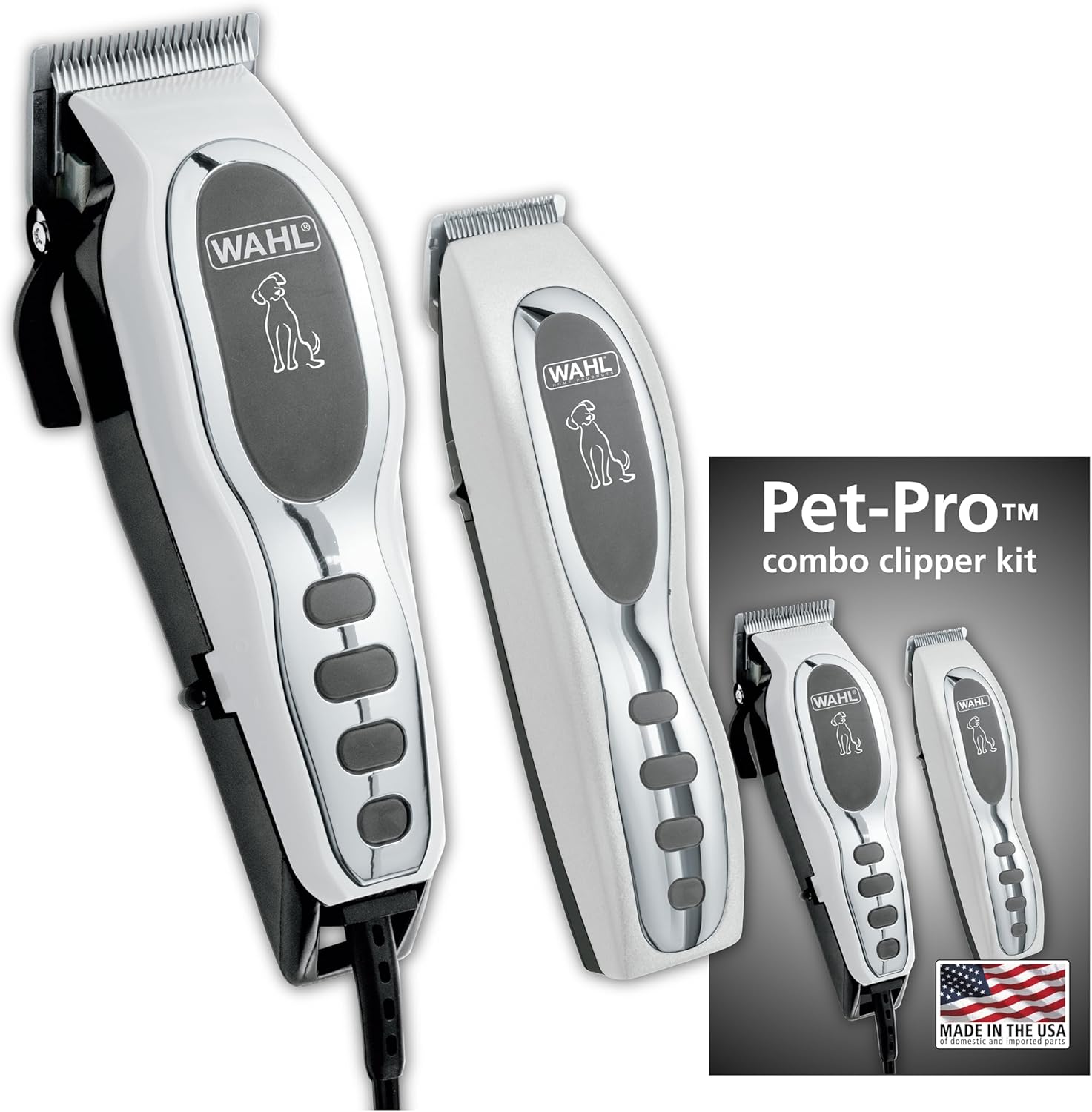 Wahl USA Pet-Pro Corded Clipper & Battery Trimmer Pet Grooming Combo K