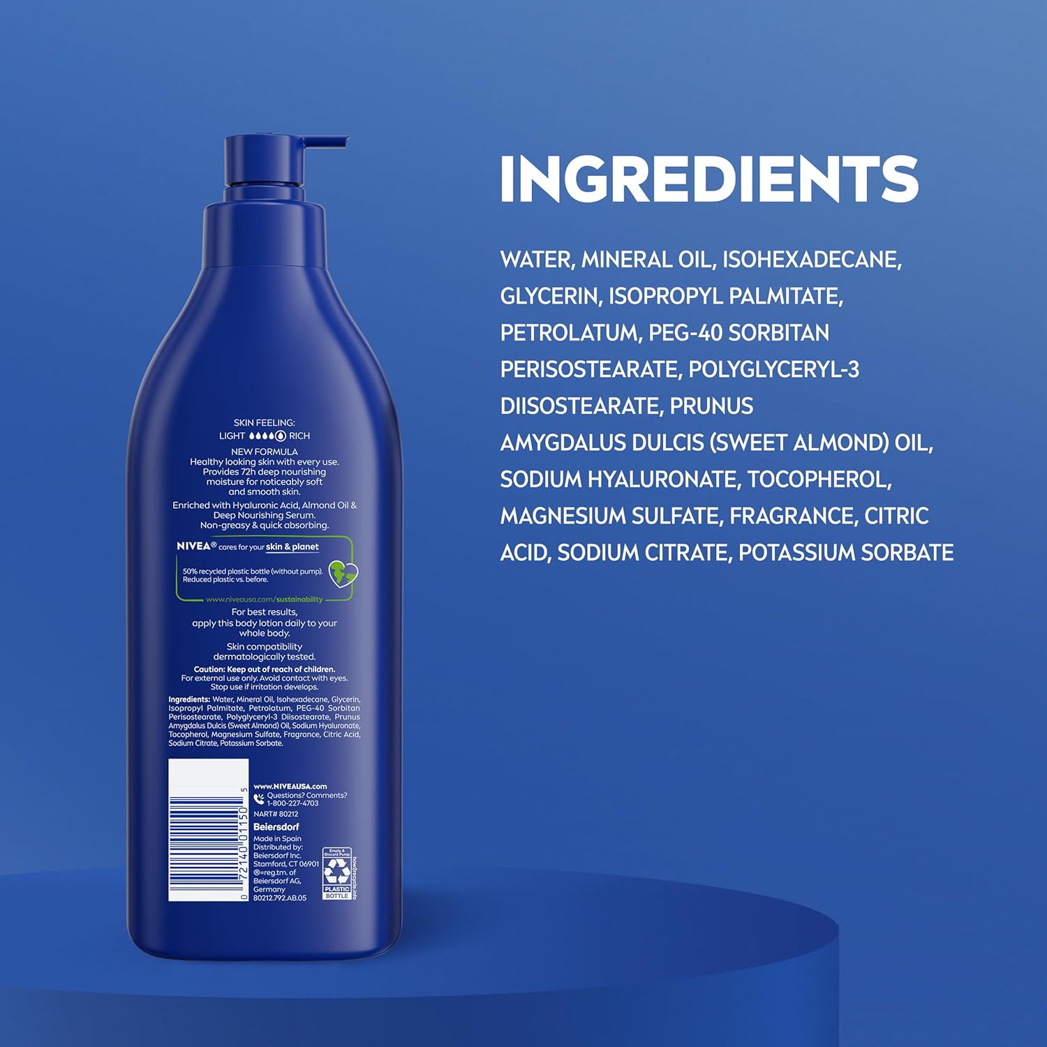 NIVEA Essentially Enriched Body Lotion for Very Dry Skin with Hyaluron