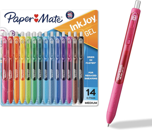 Paper Mate InkJoy Gel Pens, Assorted, Medium Point (0.7mm), 14 Count -