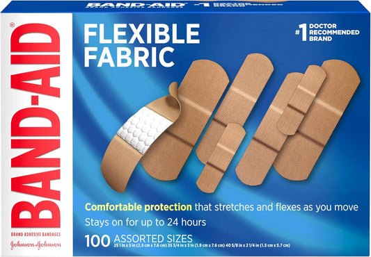 Band-Aid Brand Flexible Fabric Adhesive Bandages for Wound Care & Firs