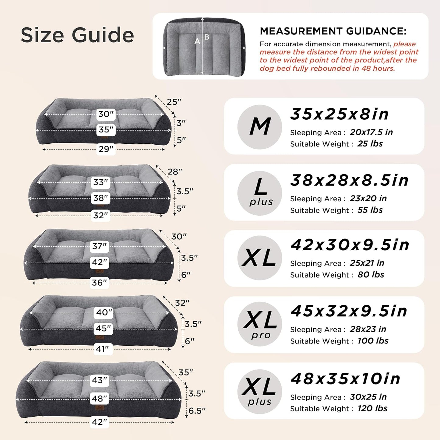 Bedsure SupportMax™ XL Orthopedic Dog Beds Large Sized Dog - As Seen o