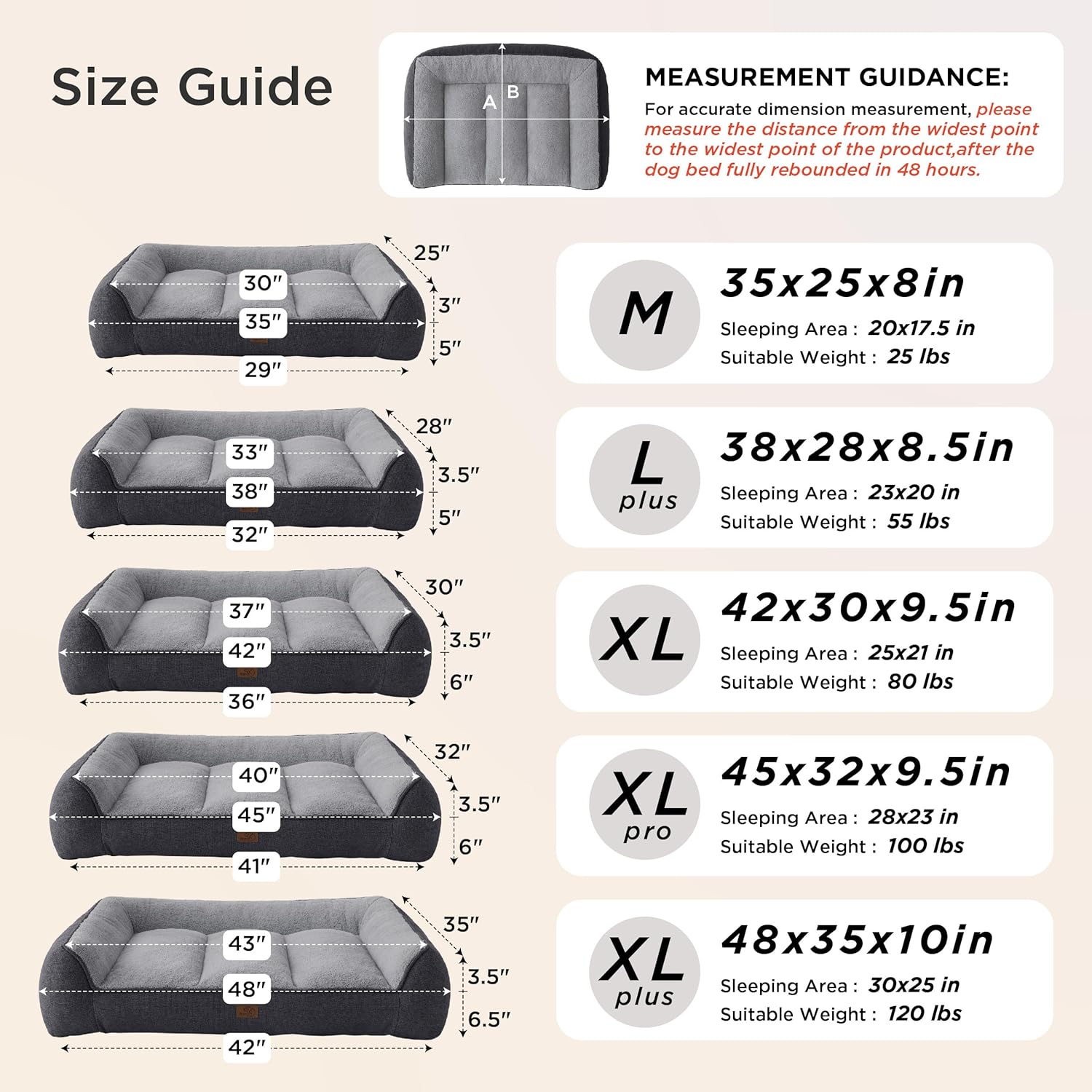 Bedsure SupportMax™ XL Orthopedic Dog Beds Large Sized Dog - As Seen o