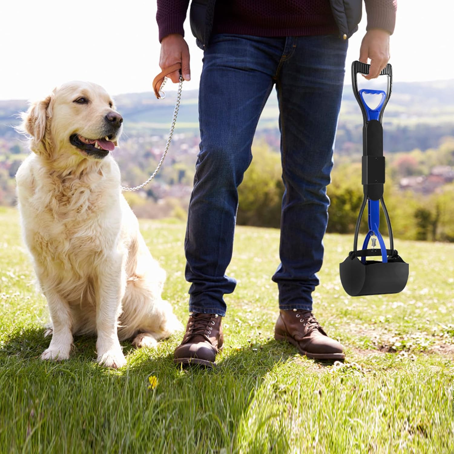UPSKY Pooper Scooper for Large Small Dogs, Folding Dog Poop Scooper, S